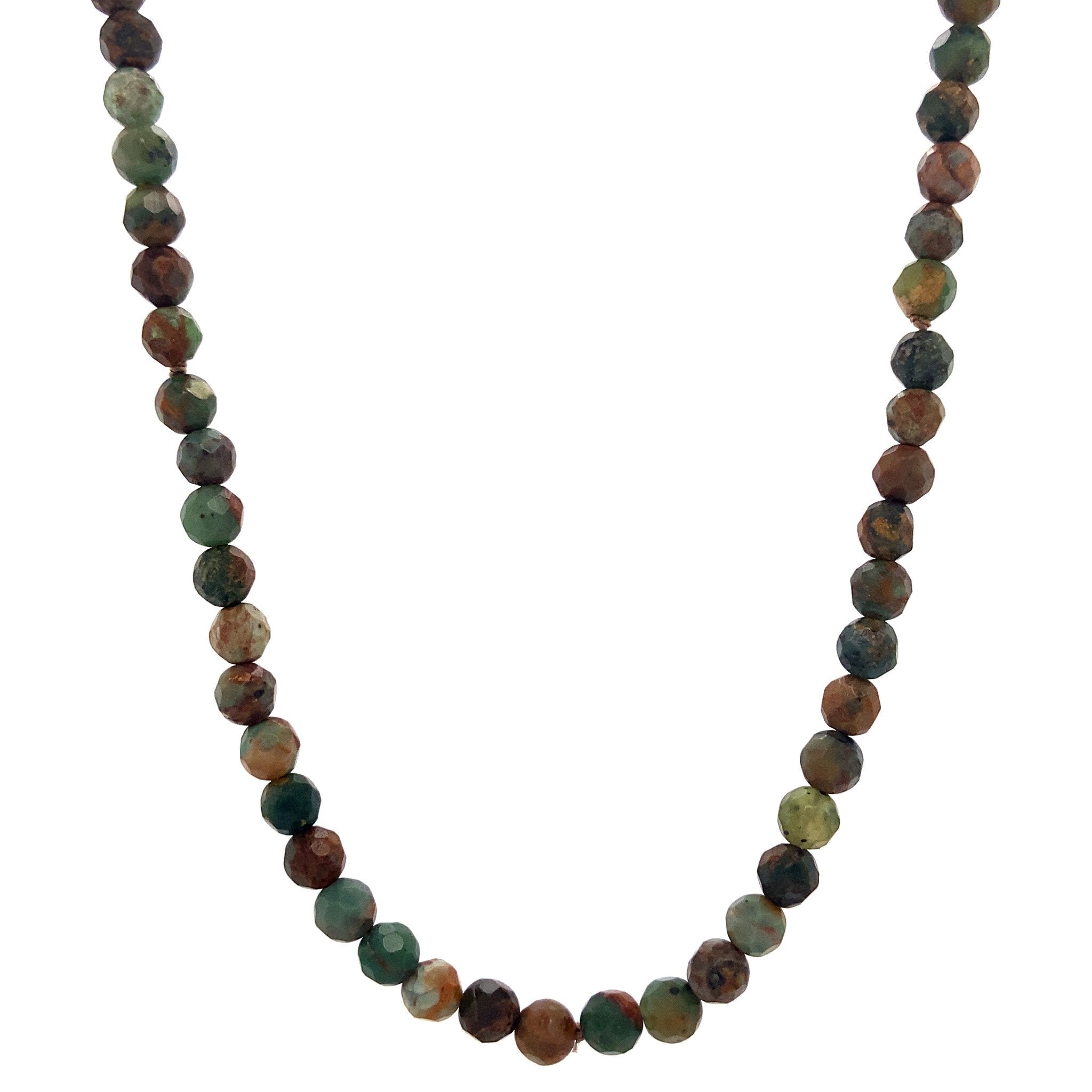 Turquoise necklace with gold clasp, 40 cm, 14 kt