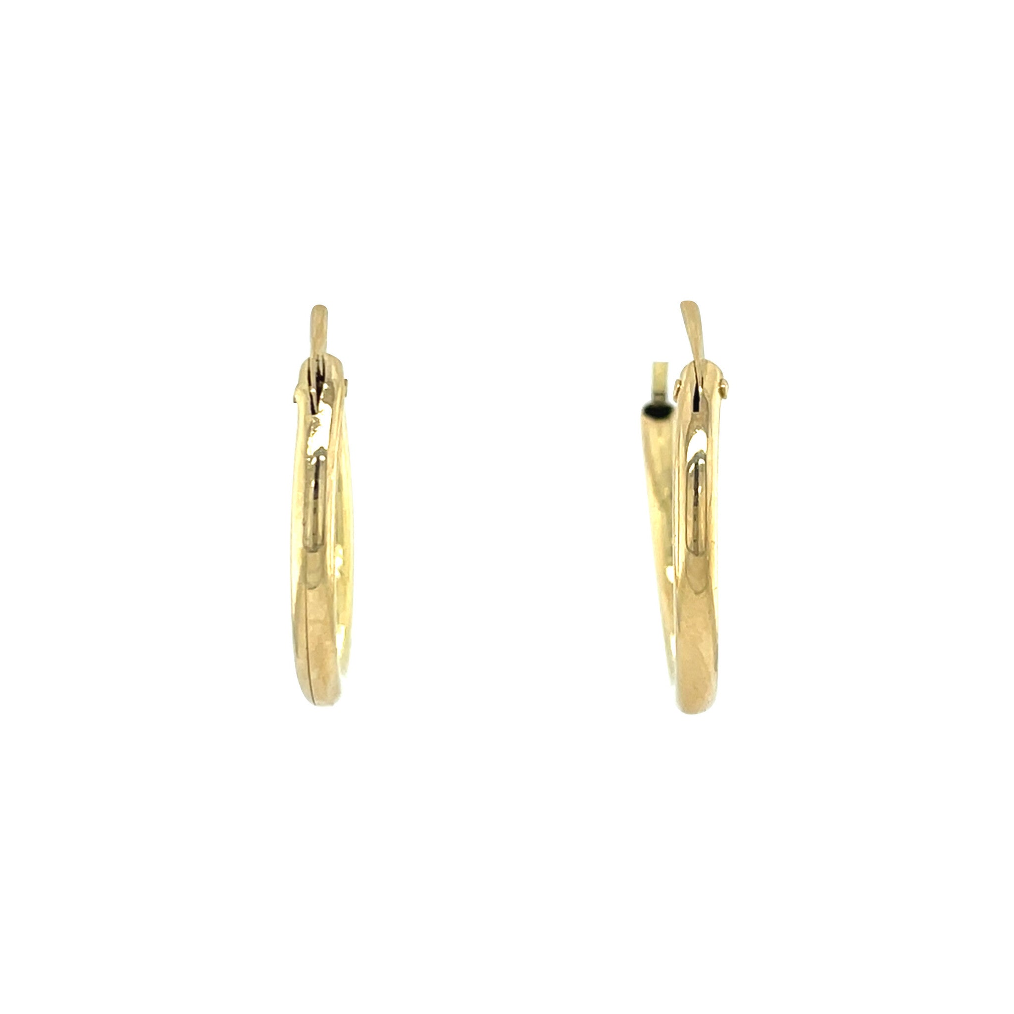 Vintage smooth 18 kt gold hoop earrings