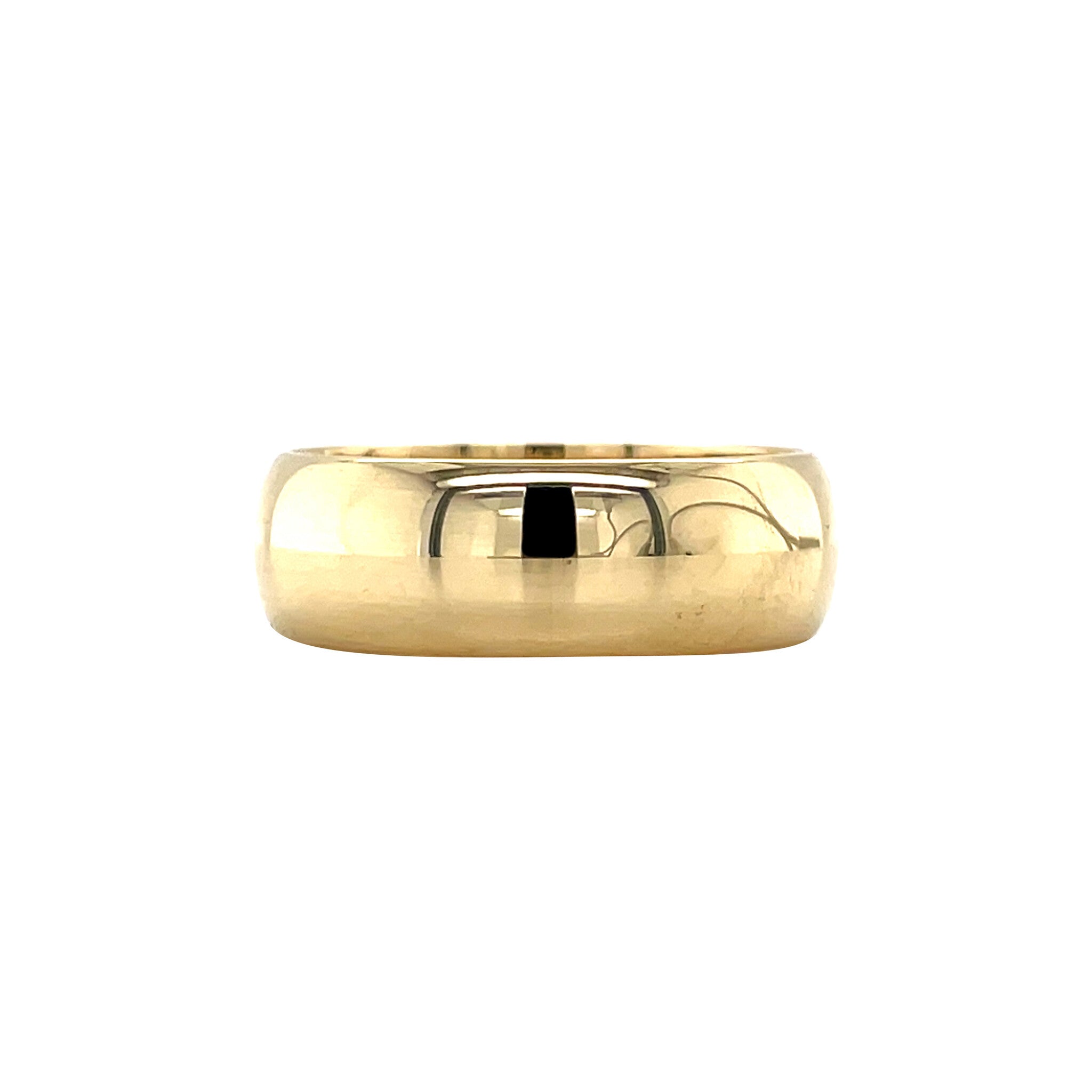 Golden smooth vintage wedding ring 14 kt