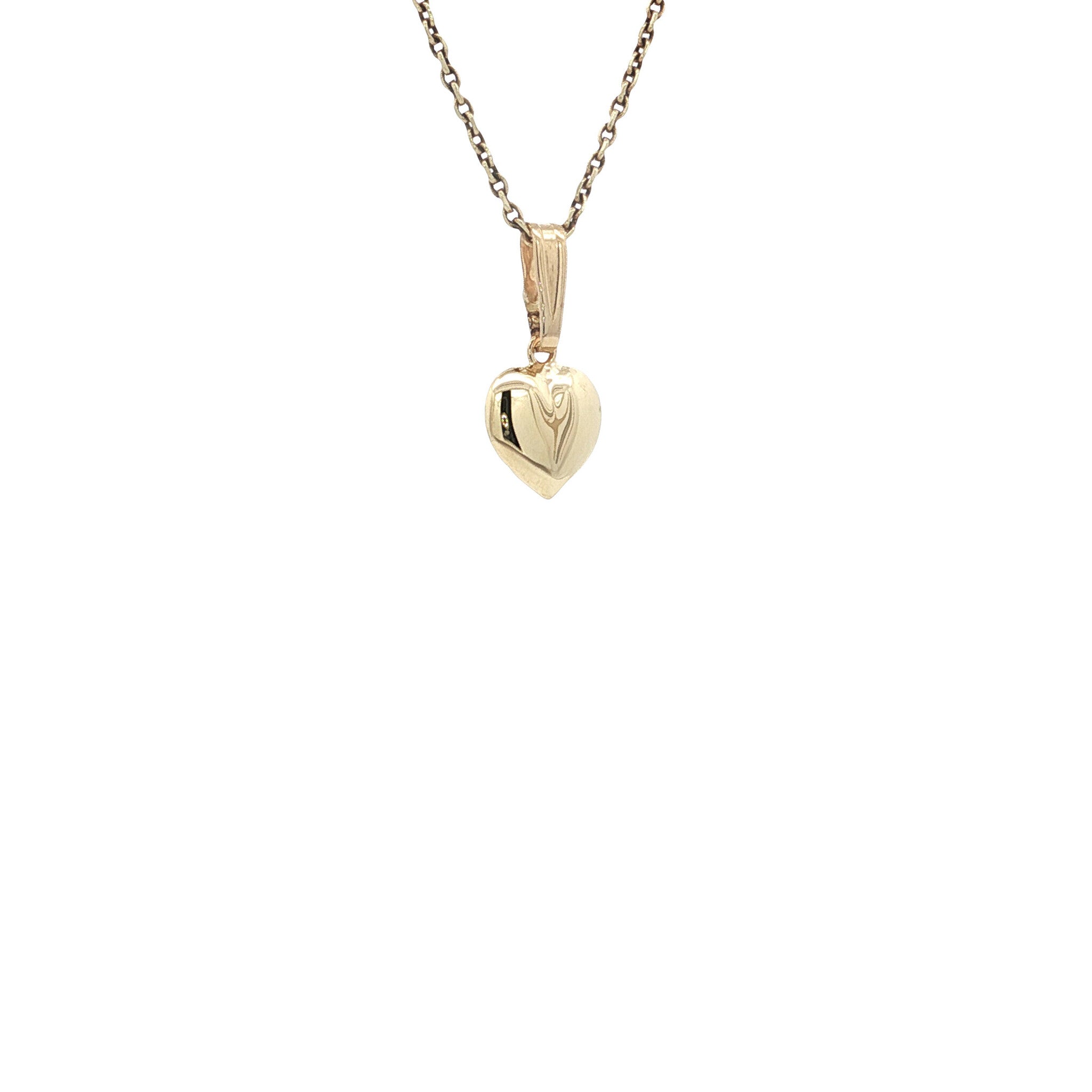 Gouden vintage hart hanger 14 kt