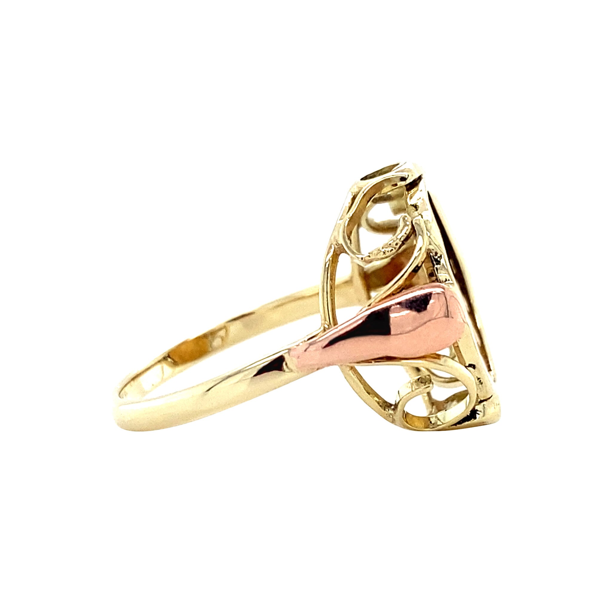 Gouden munt ring 14 krt