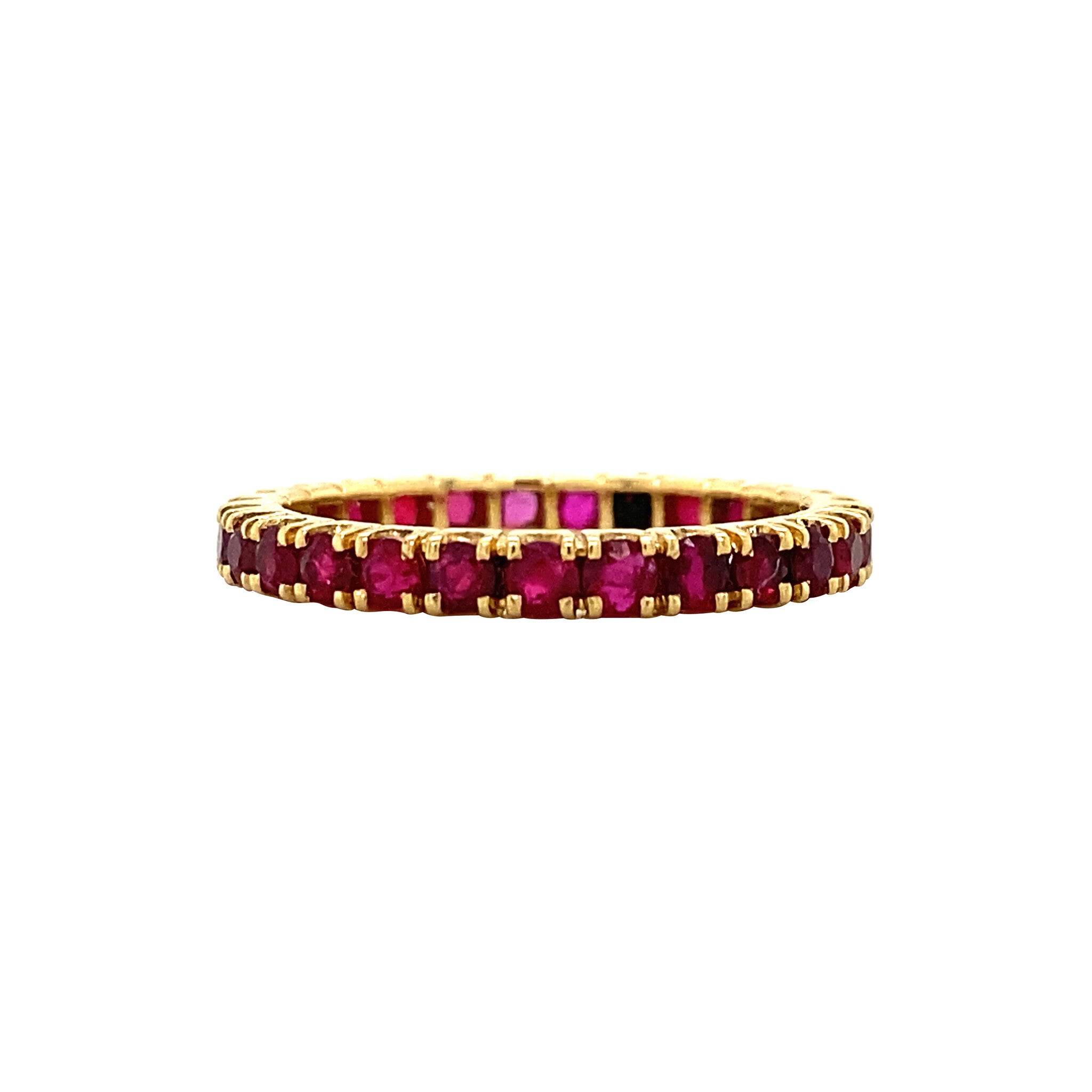Gold alliance ring with natural ruby 18 krt
