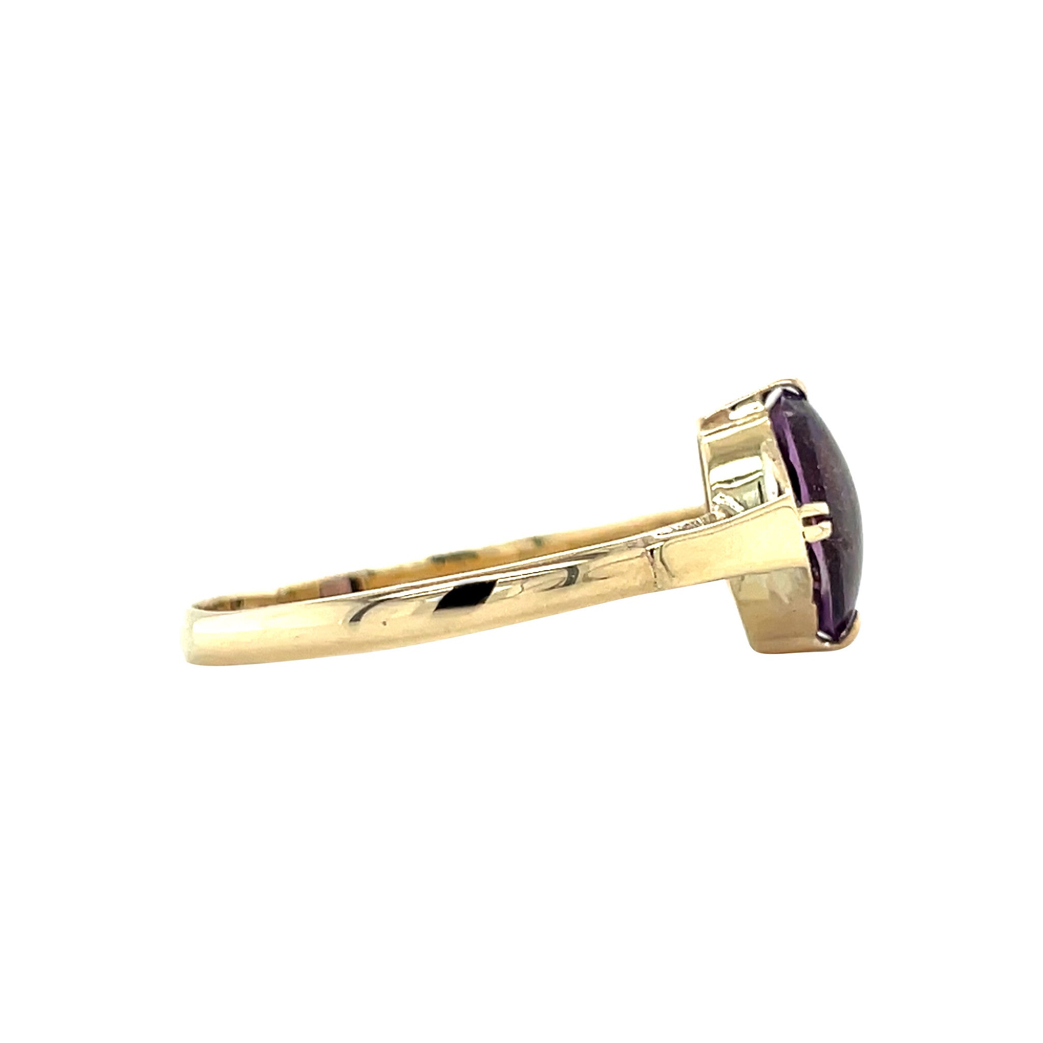 Vintage ring with amethyst 12 kt