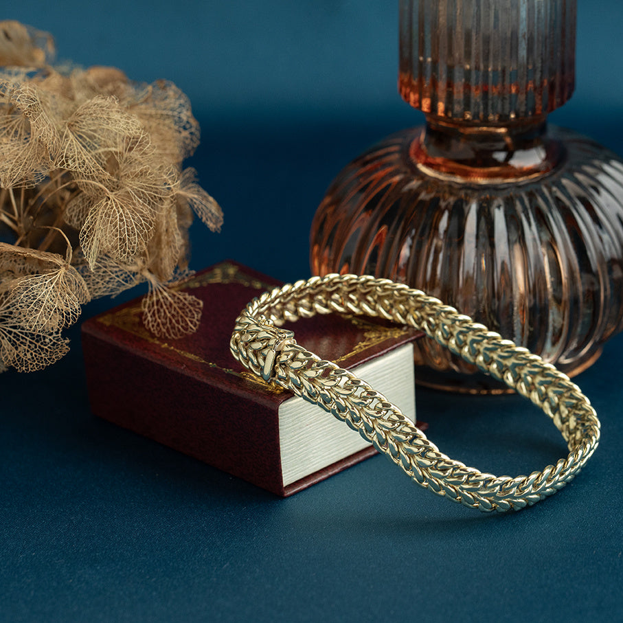 Vintage 14 kt gold gourmet bracelet