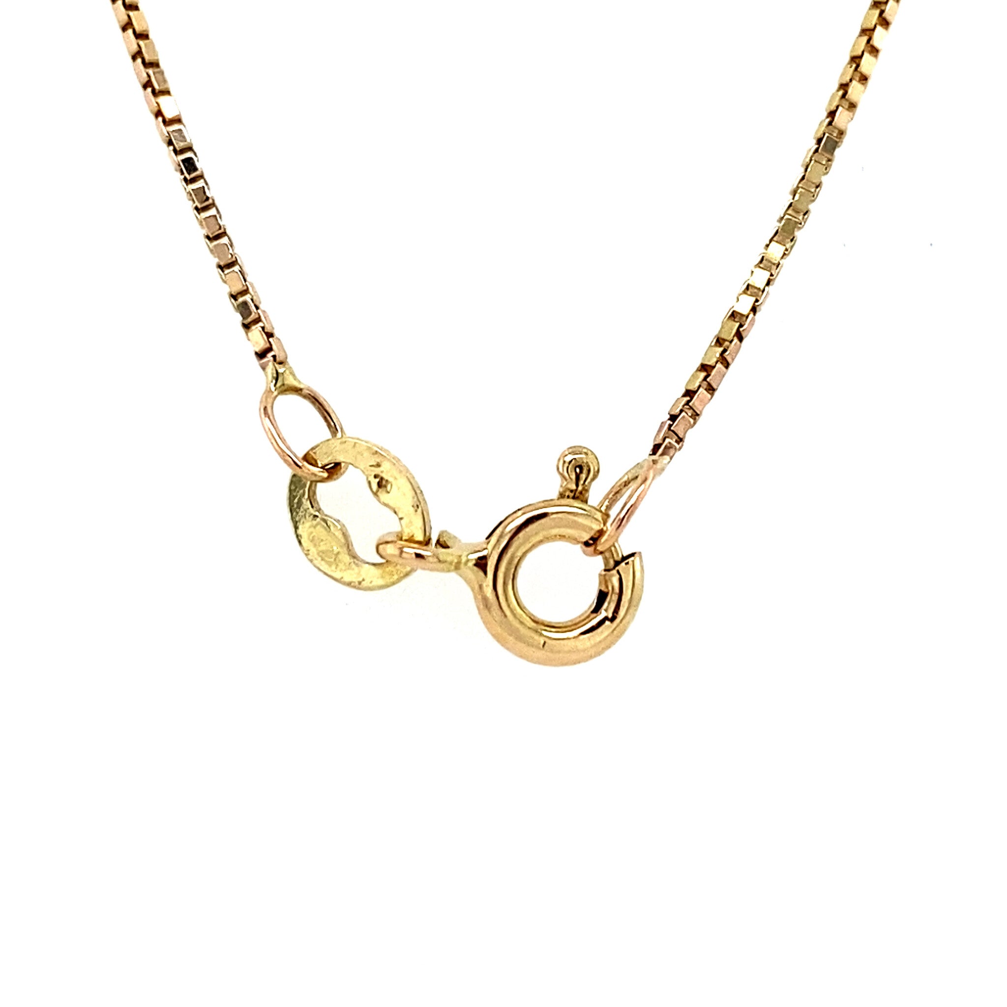 Gold necklace with blood coral 14 carat