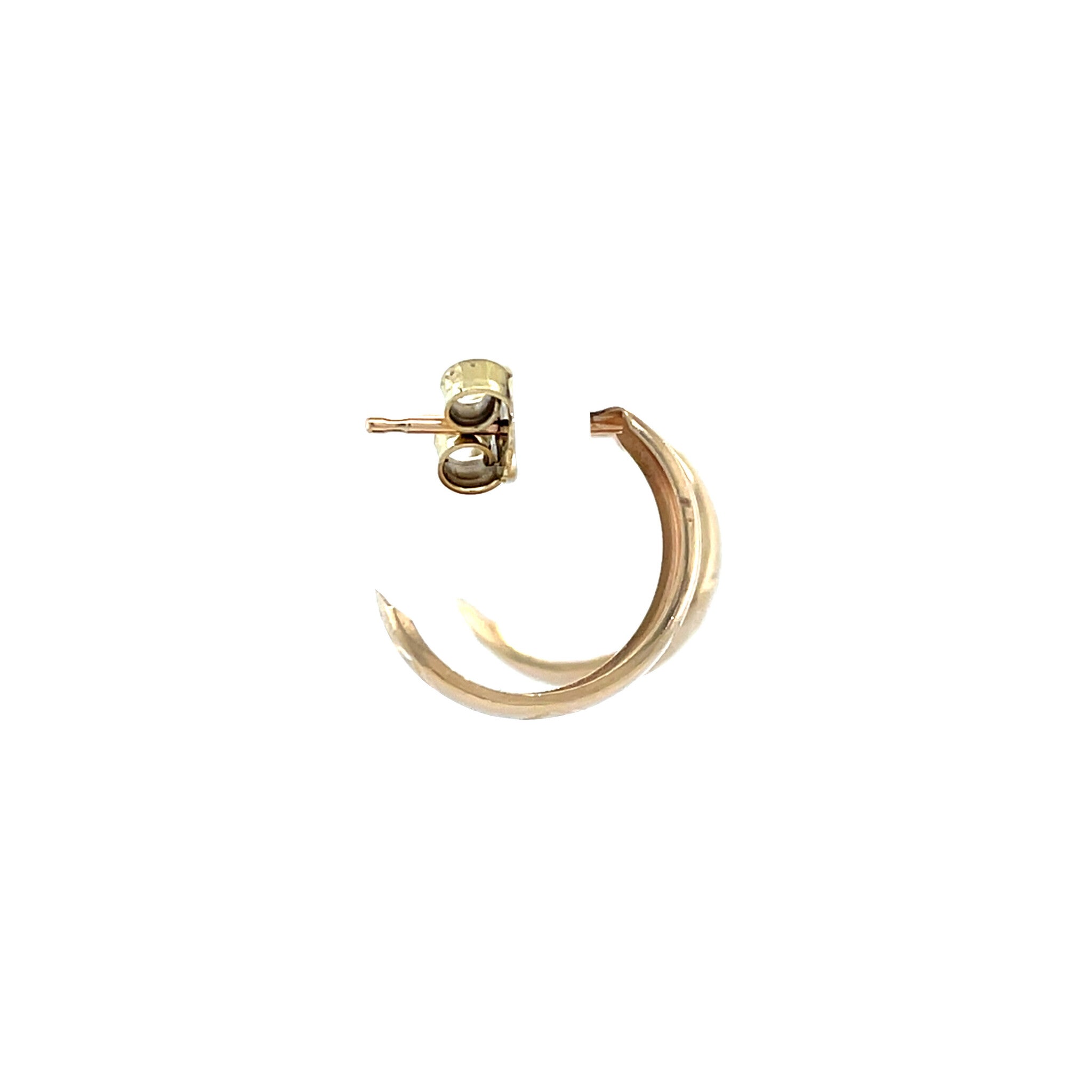 Gouden vintage fantasie oorstekers 14 krt