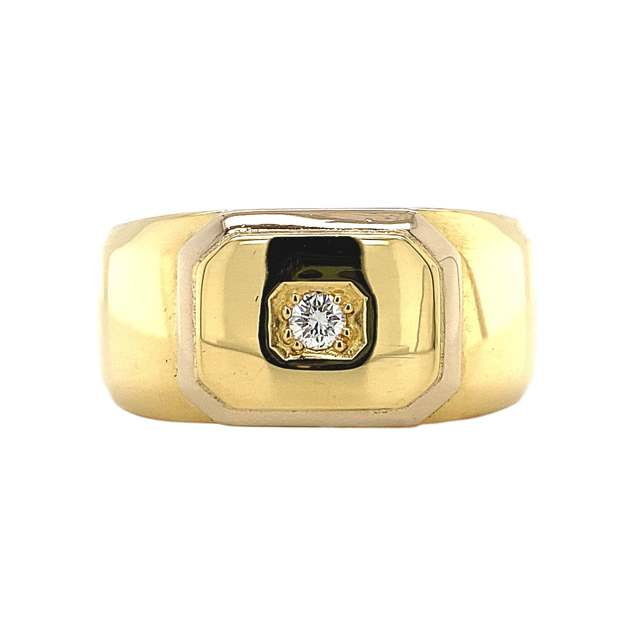 Gouden ring met diamant 18 krt