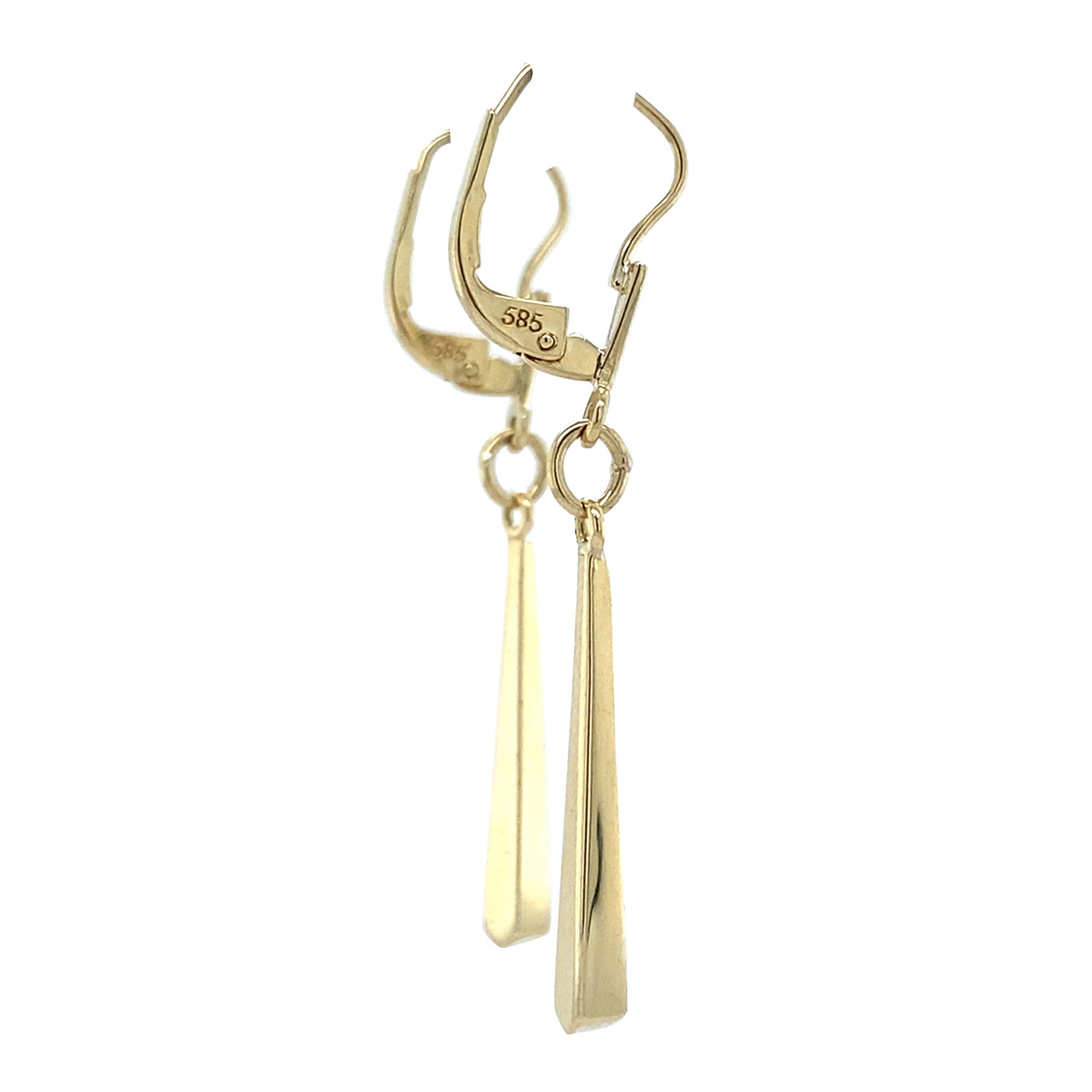 Gouden fantasie oorhangers 14 krt