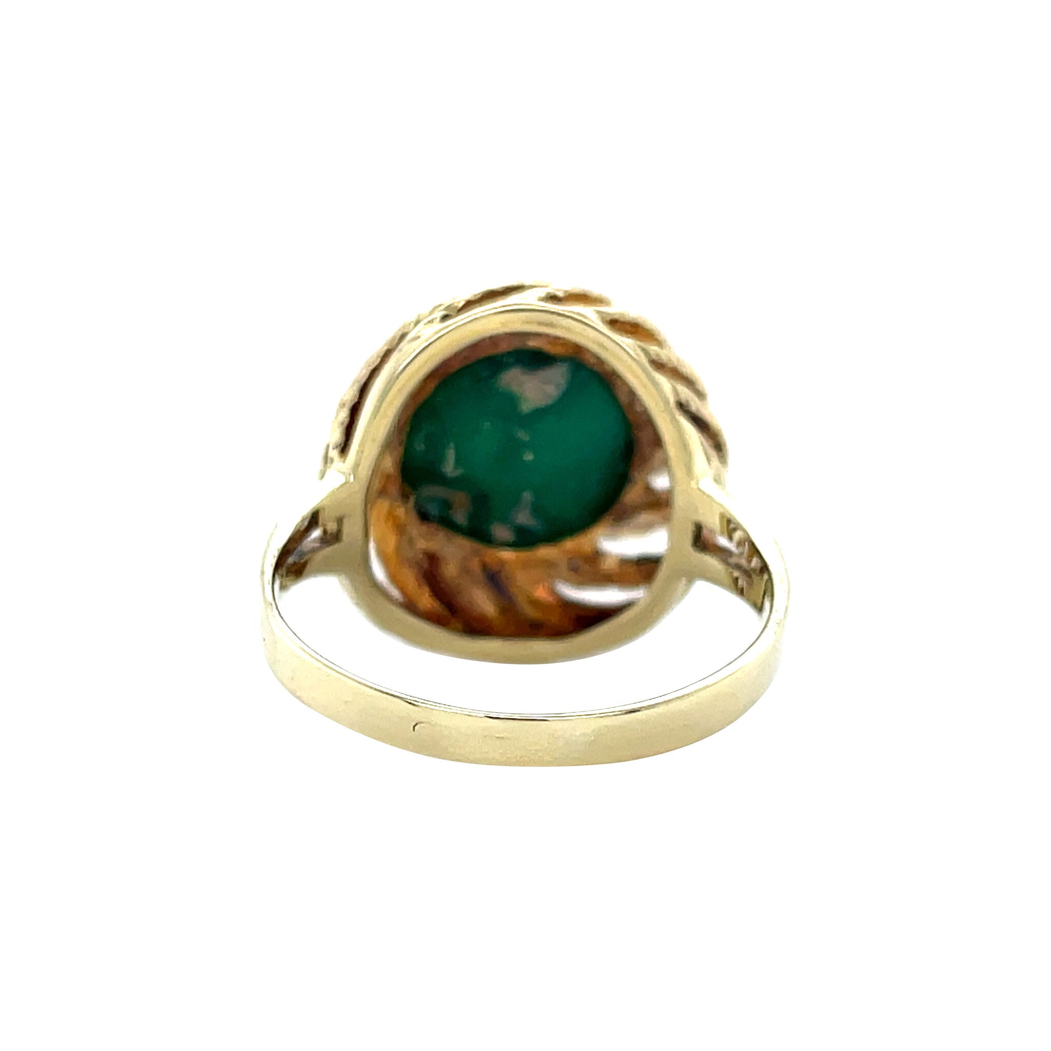 Gouden vintage ring met turkoois 14 krt