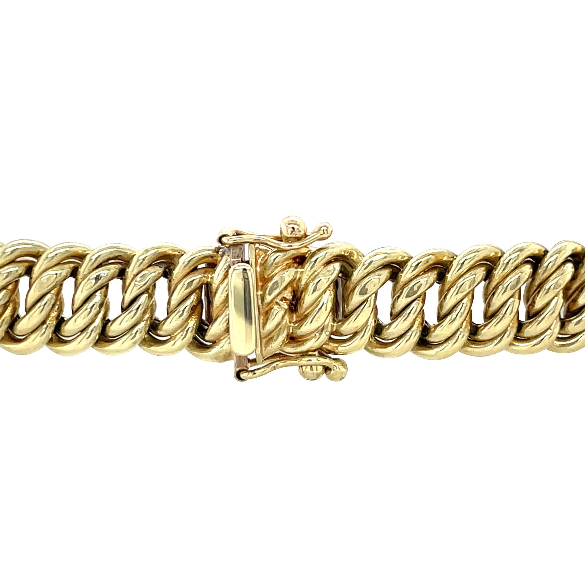 Gouden vintage fantasie armband 14 krt