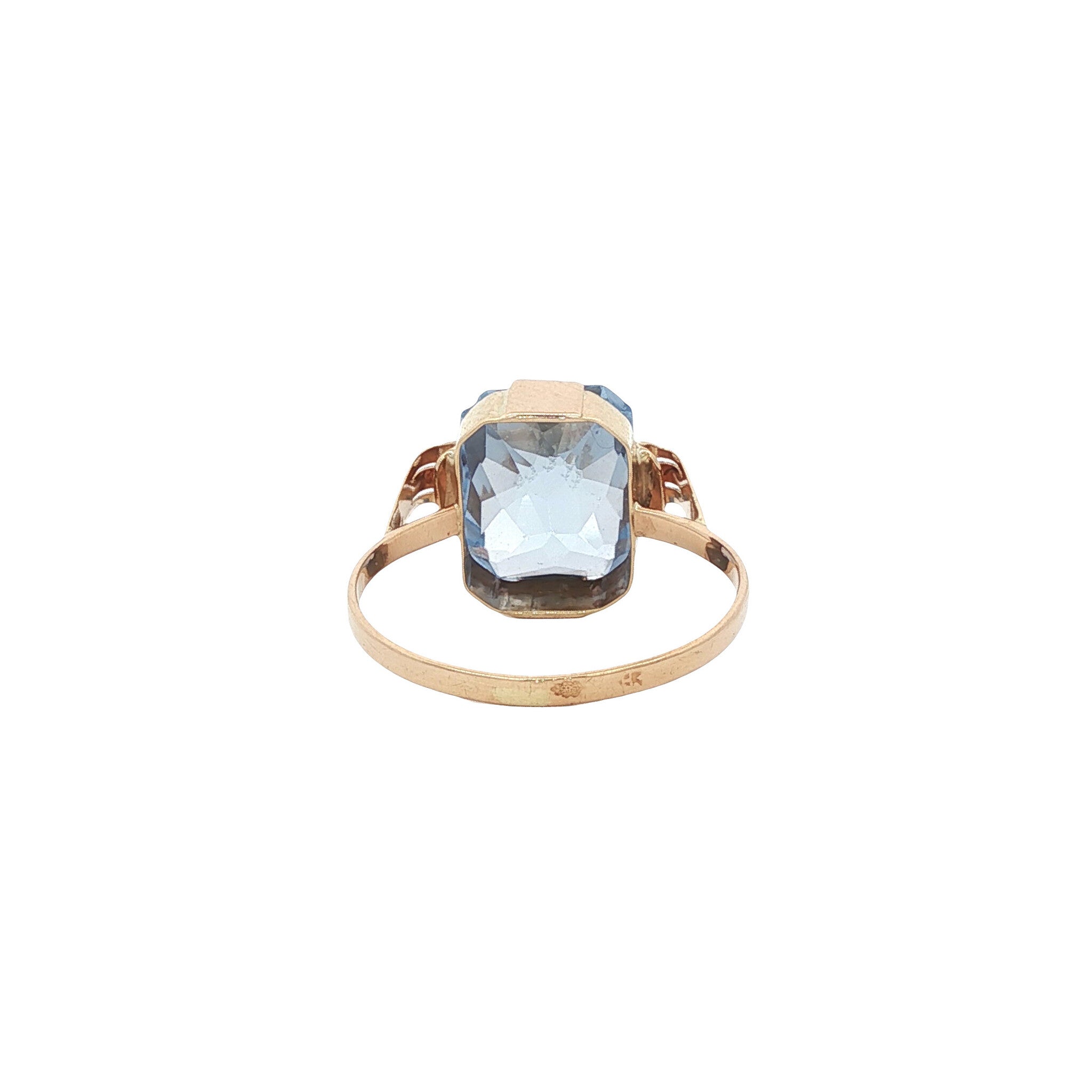 Gold ring with spinel 14 kt