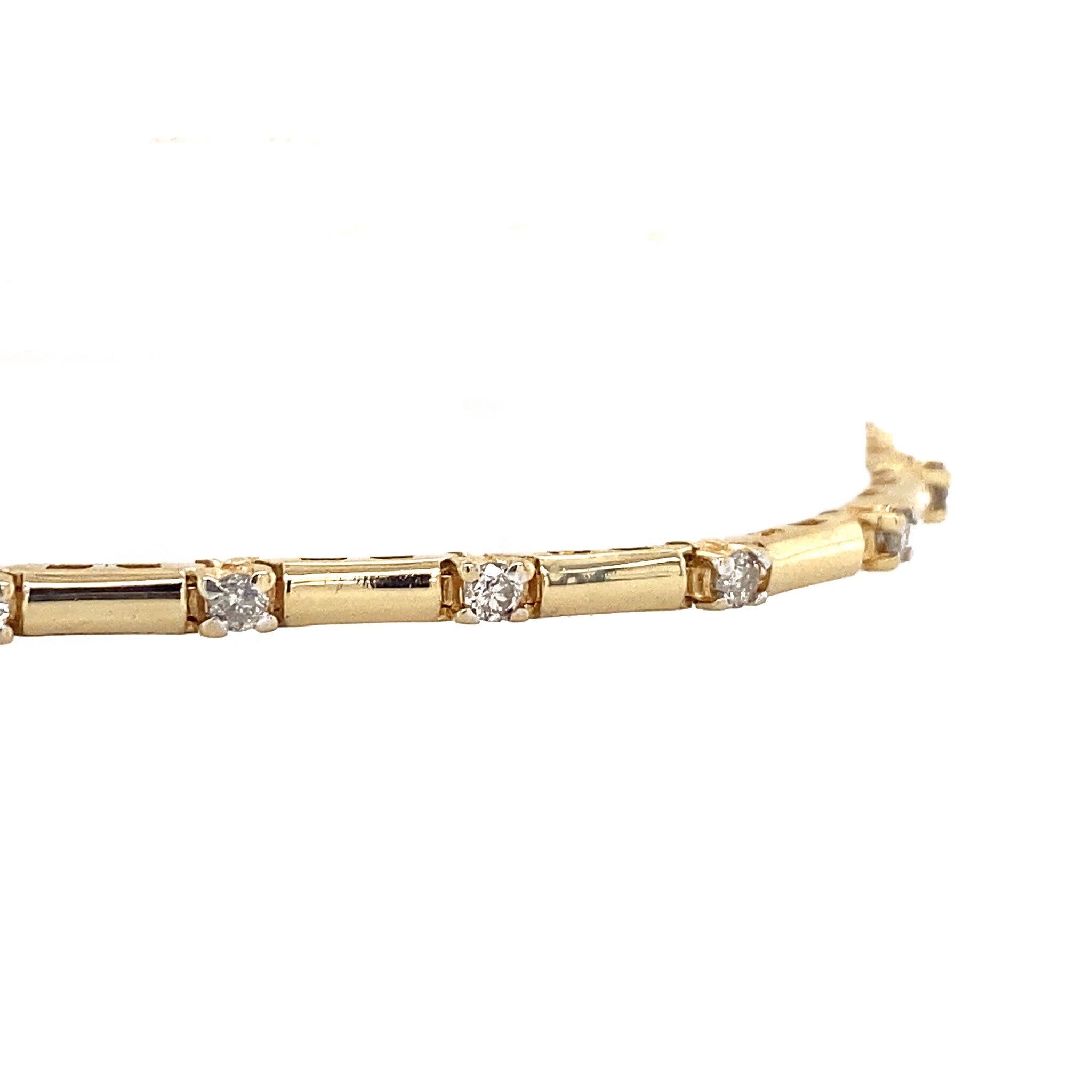 Vintage gouden tennis armband met diamant 14 krt