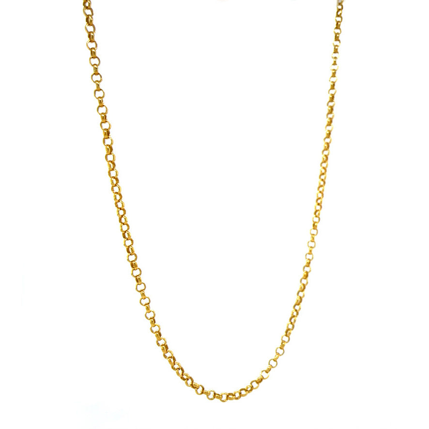 Gouden vintage jasseron collier 14 kt