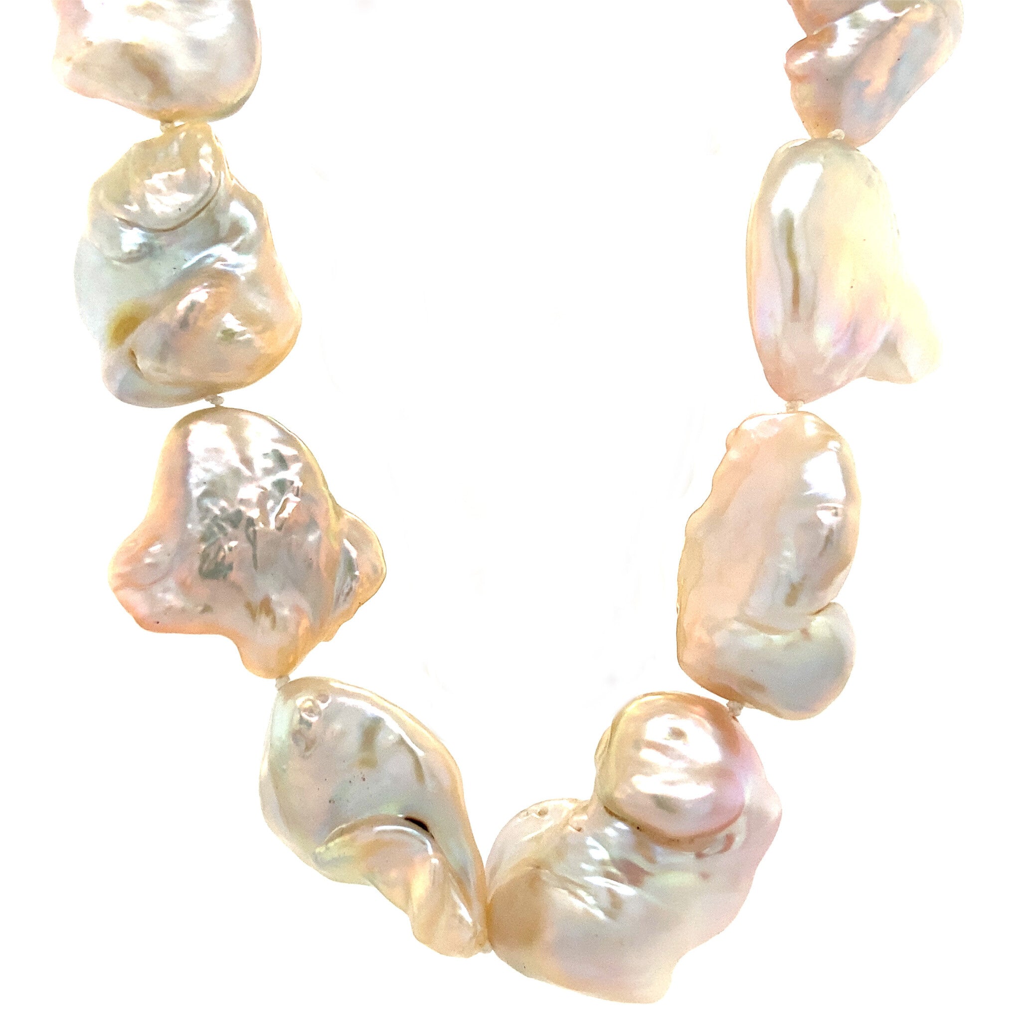 Parel collier met gouden sluiting 14 krt