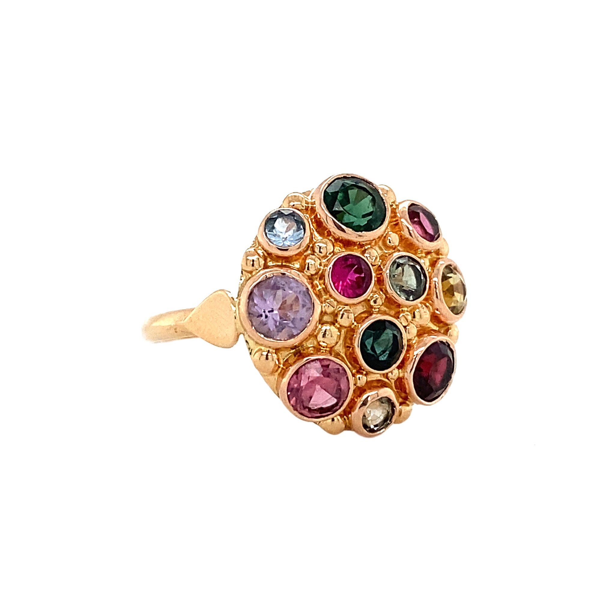 Roségouden cocktail ring 14 krt