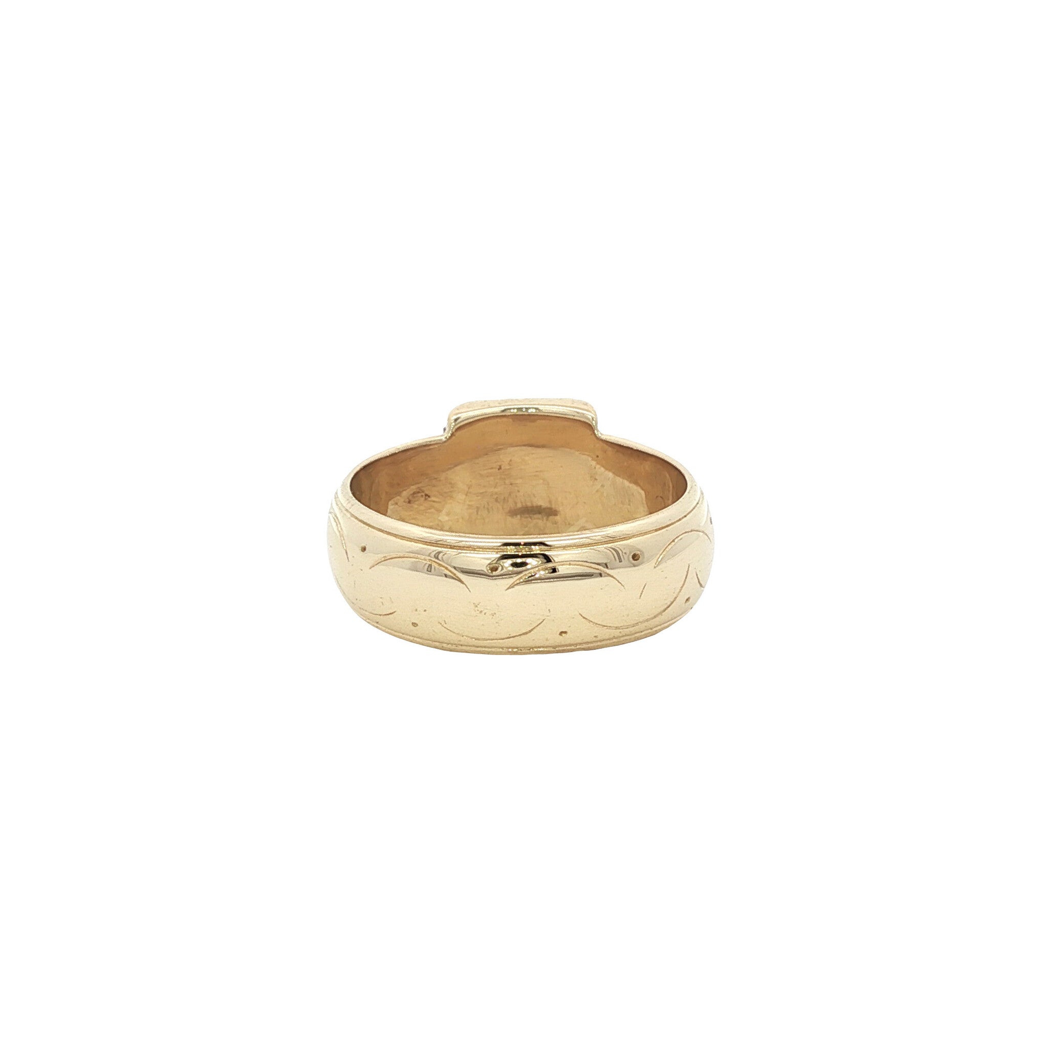 Gold ring with Maw-sit-sit 14 kt