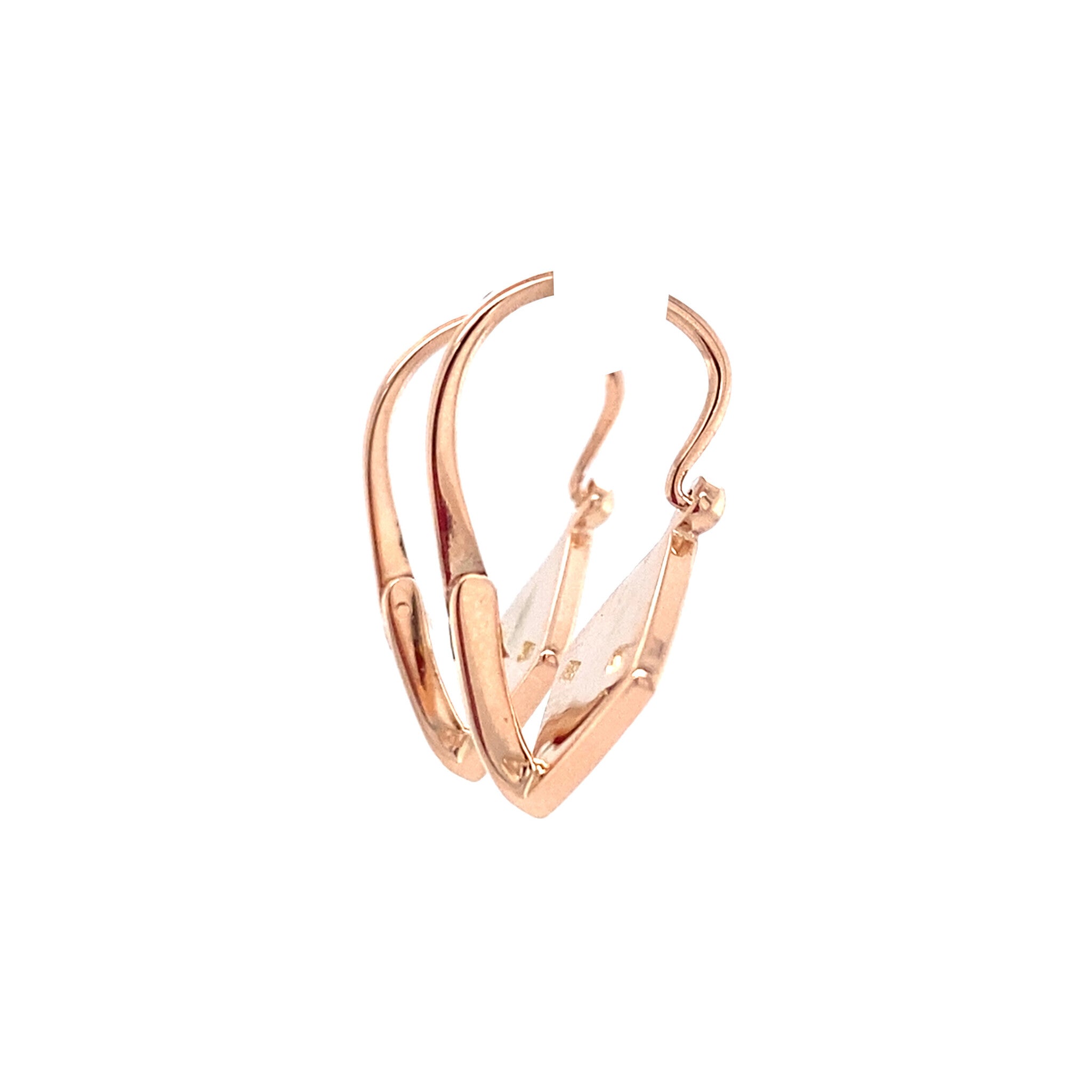 14 kt rose-gold vintage fantasy drop earrings
