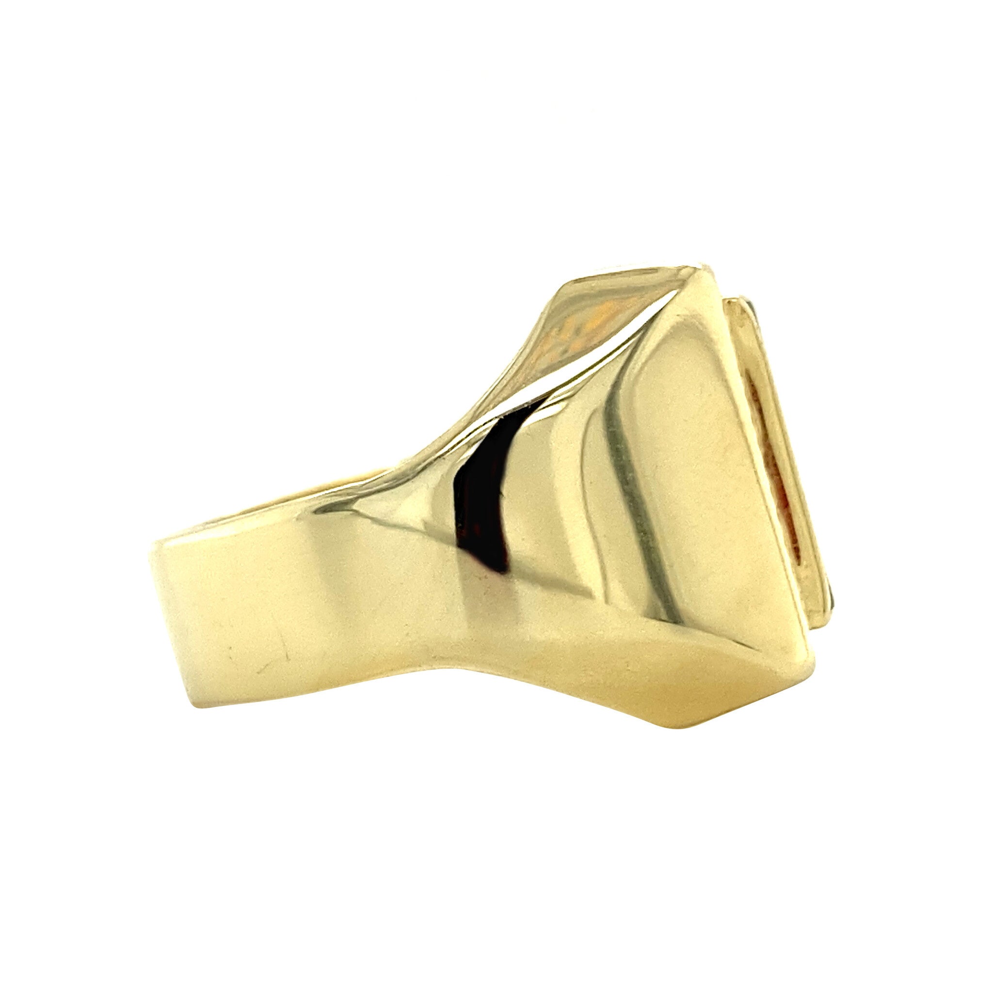 Gouden ring met onyx 14 krt