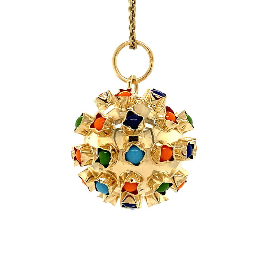 Gouden Sputnik hanger 14 krt