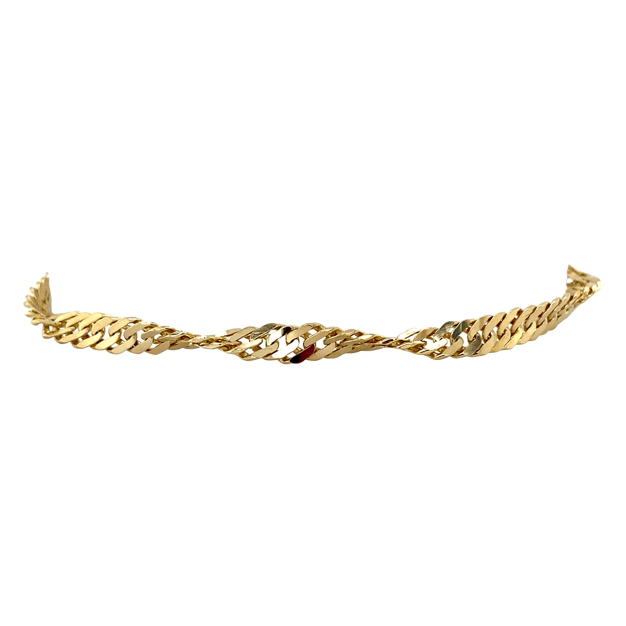 Gold vintage singapore bracelet 14 kt