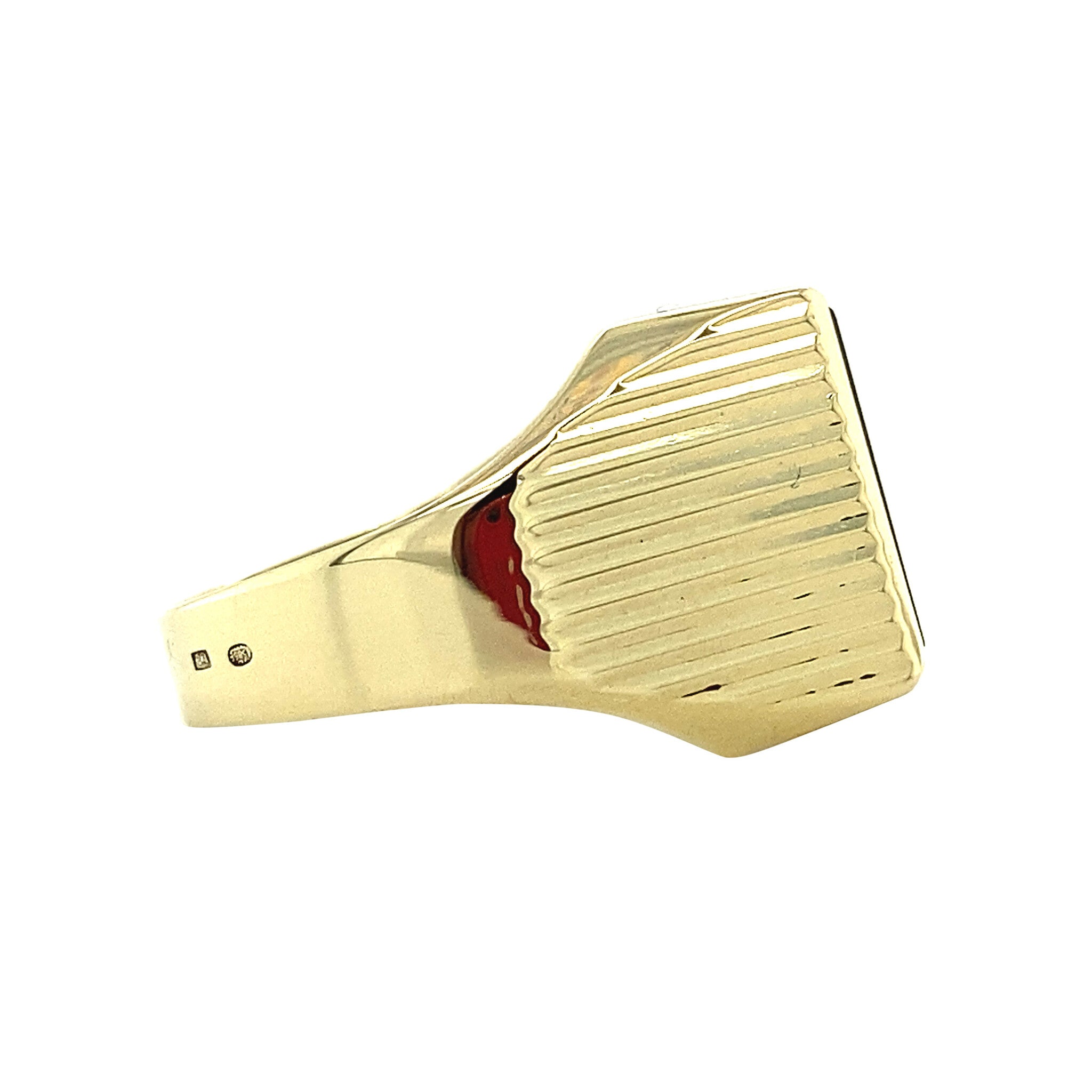 Gold ring with green spinel 14 krt