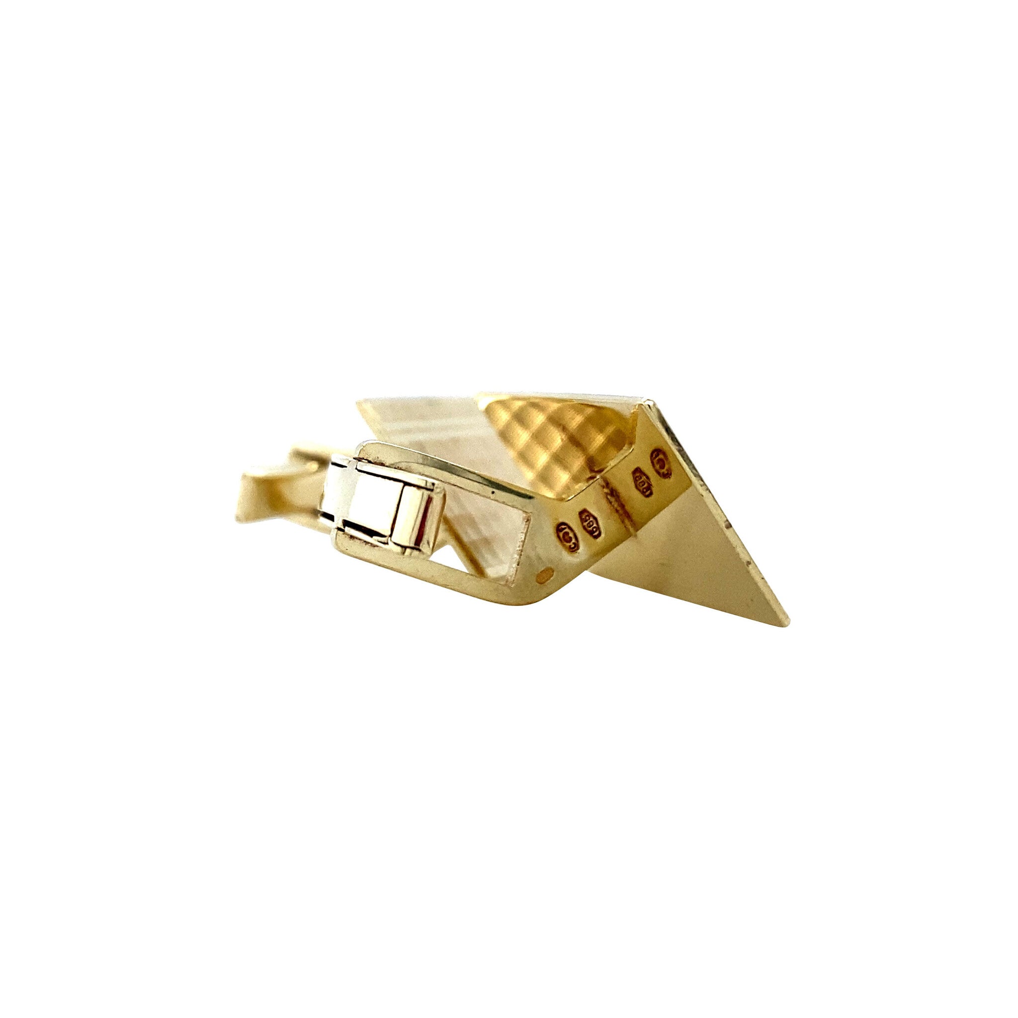 Gouden manchetknopen 14 krt