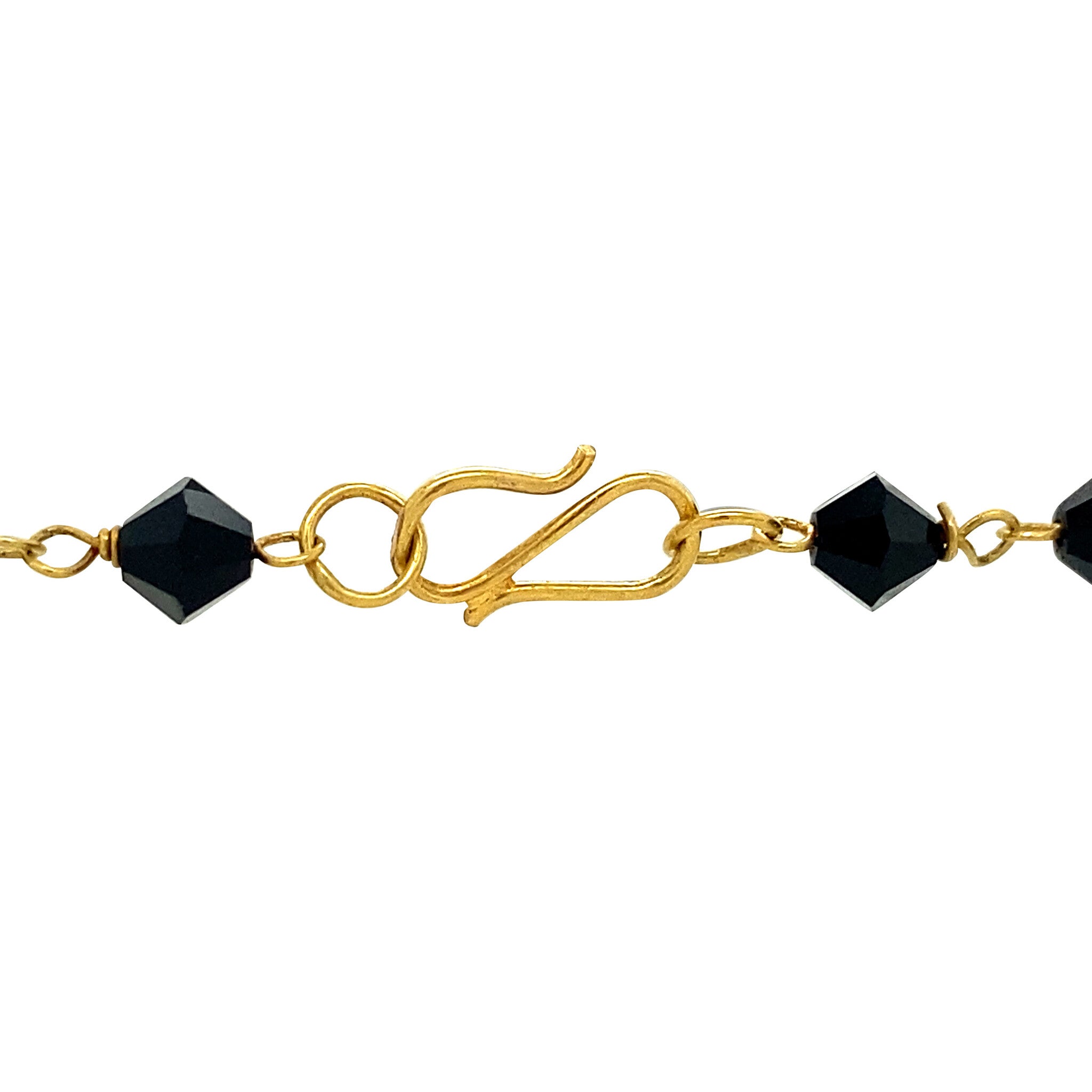 Gouden armband met onyx 14 krt