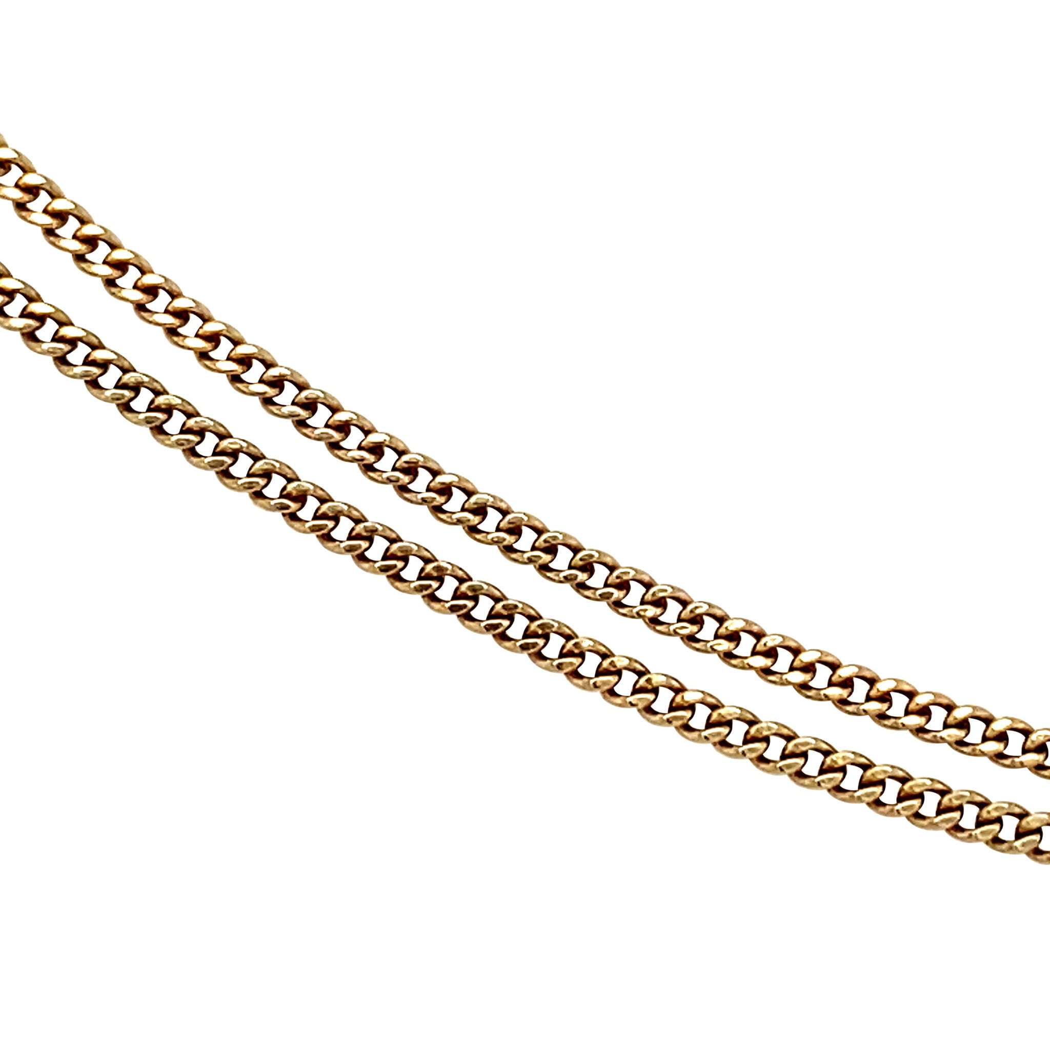 Gold gourmet chain necklace 53 cm 14 kt