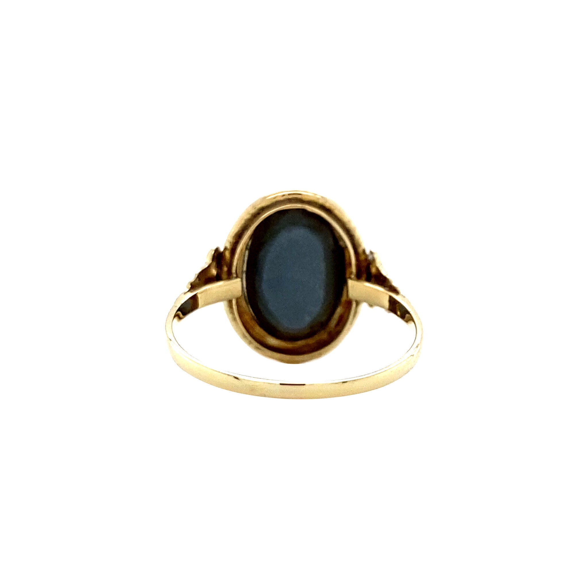 Gouden ring met opaal doublet 14 krt