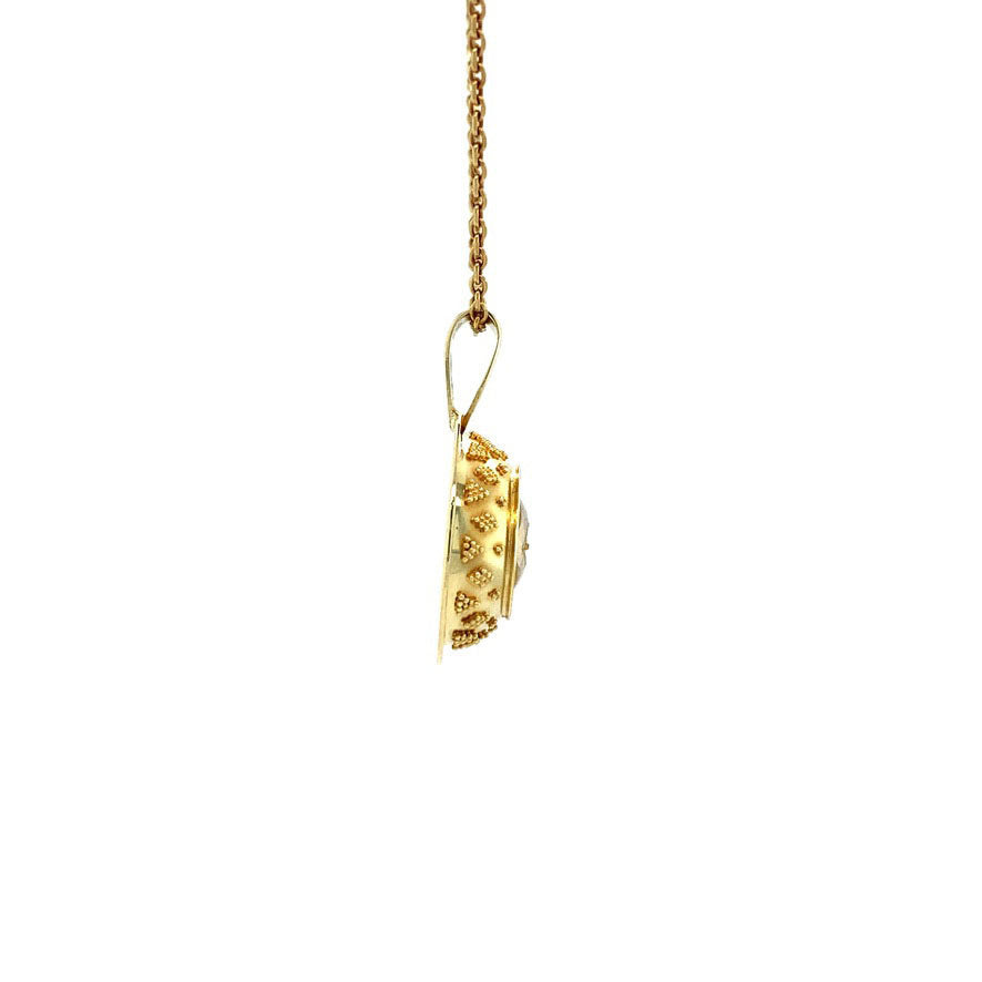 Gouden hanger met diamant 14 krt