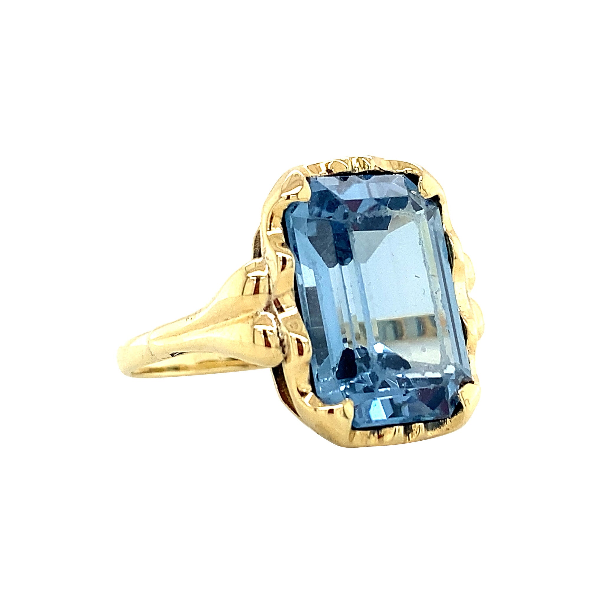 Gouden ring met spinel 14 krt