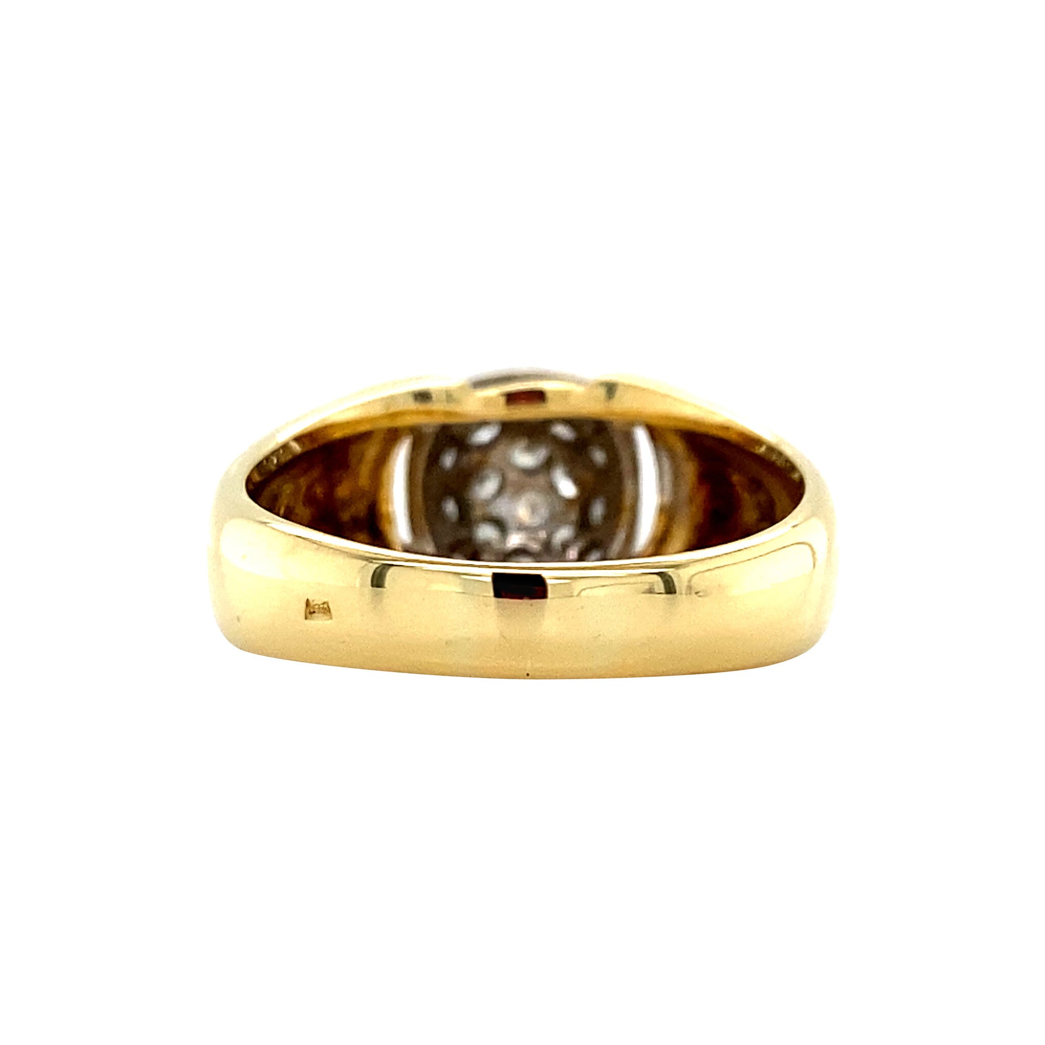 Gouden vintage ring met diamant 18 krt