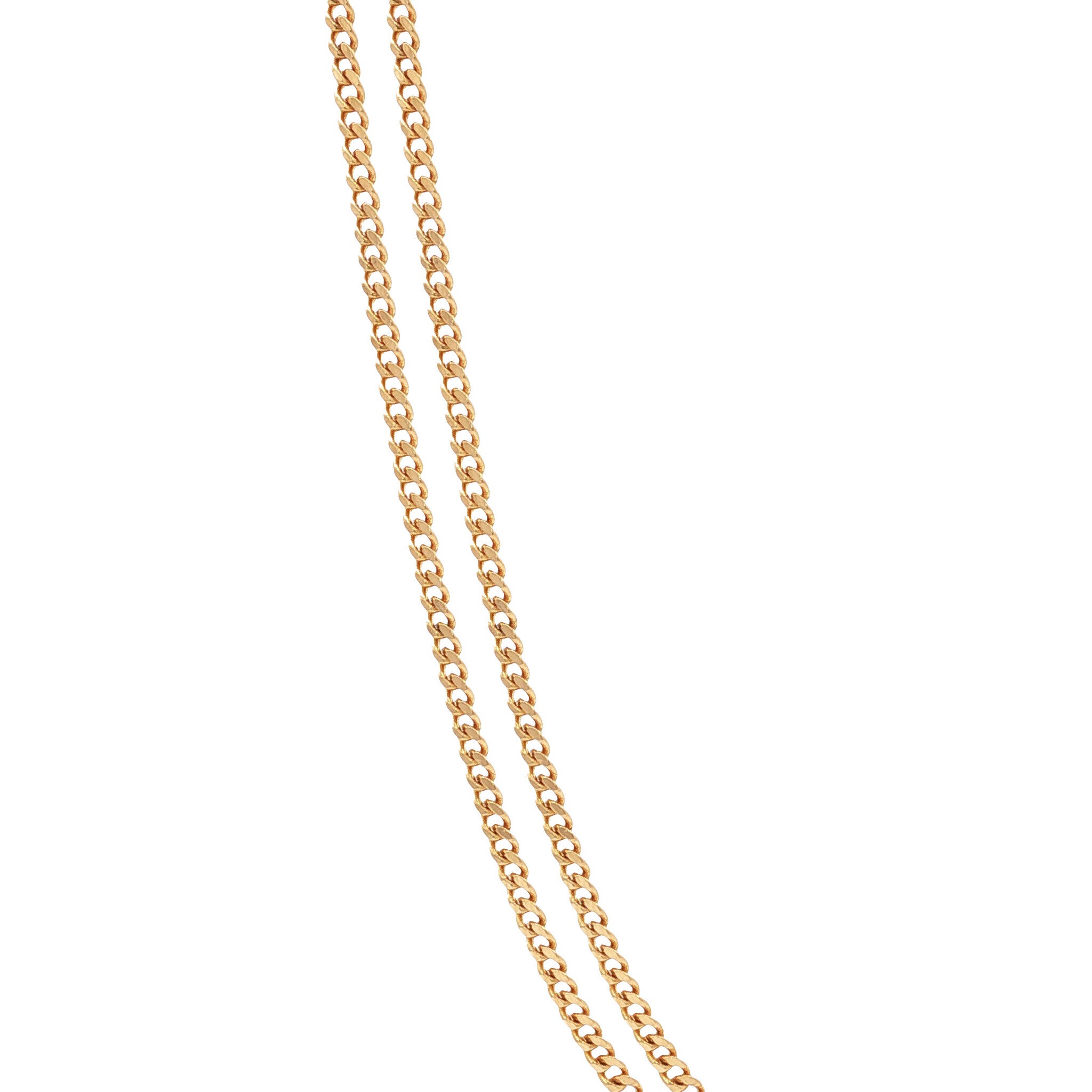 Gold vintage gourmet length necklace 14 kt