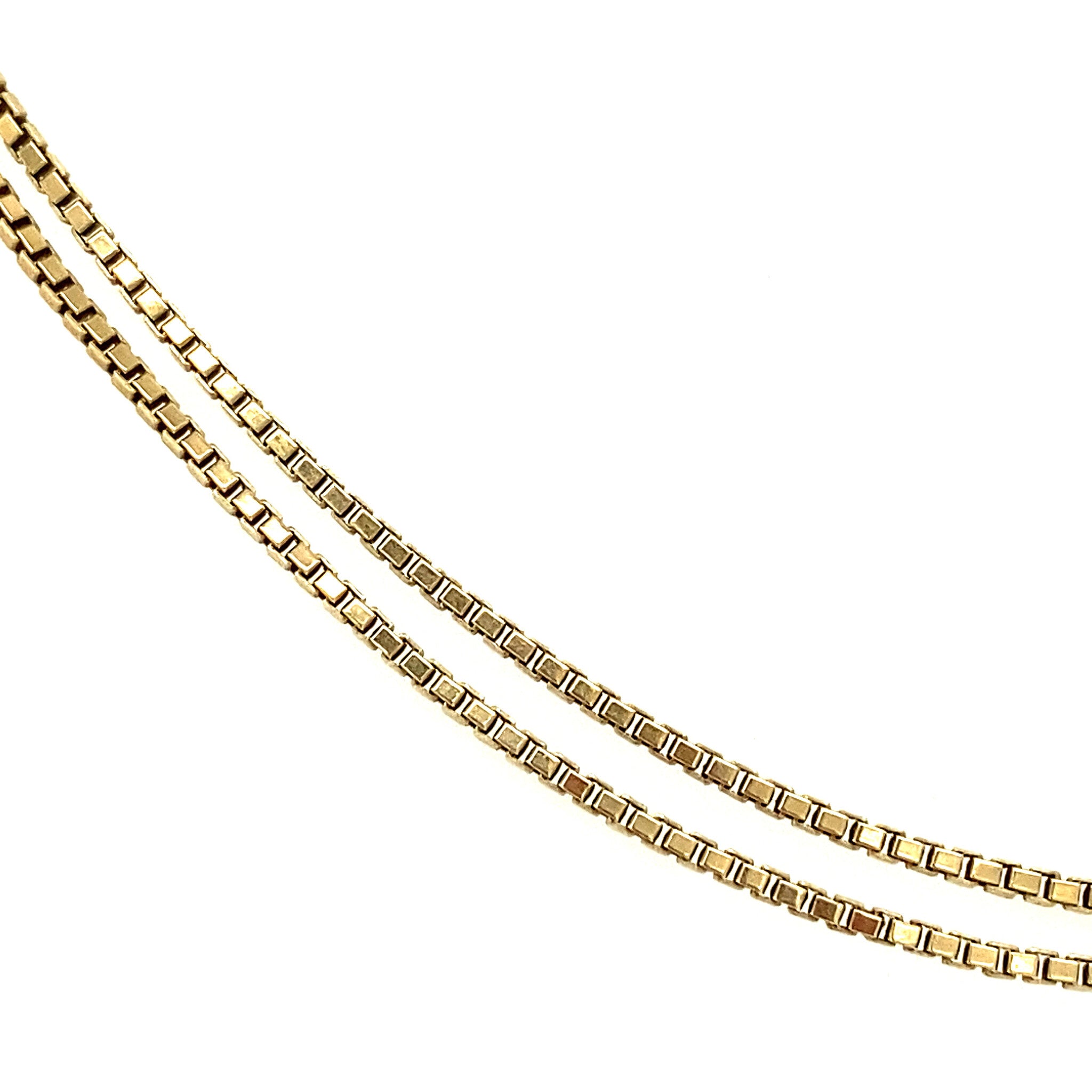 Gold Venetian long necklace 14 kt