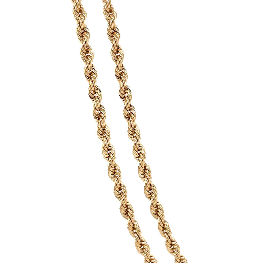 Gouden vintage koord collier 14 krt