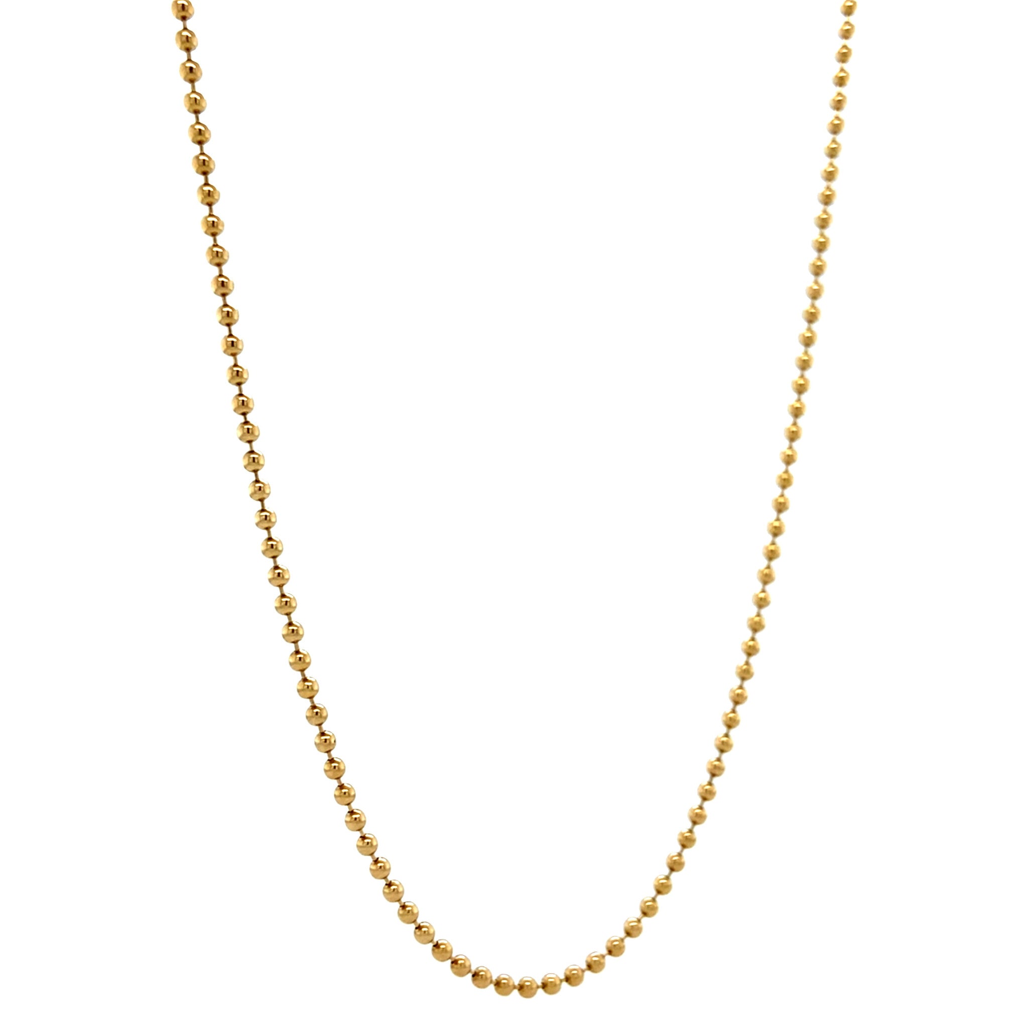 Gouden bolletjes collier 18 krt