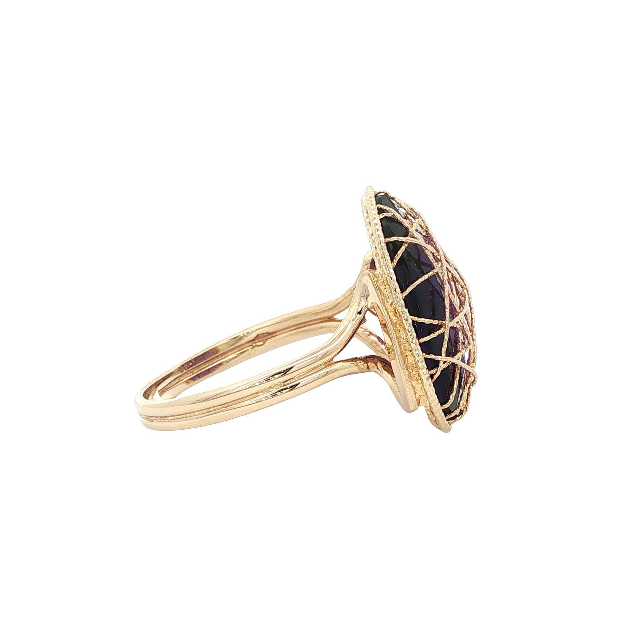 Gouden ring met amethist 14 kt