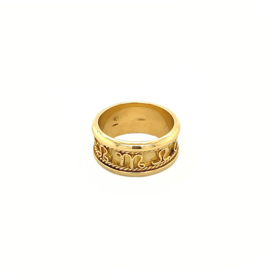 Gouden sterrenbeeld ring 18 krt