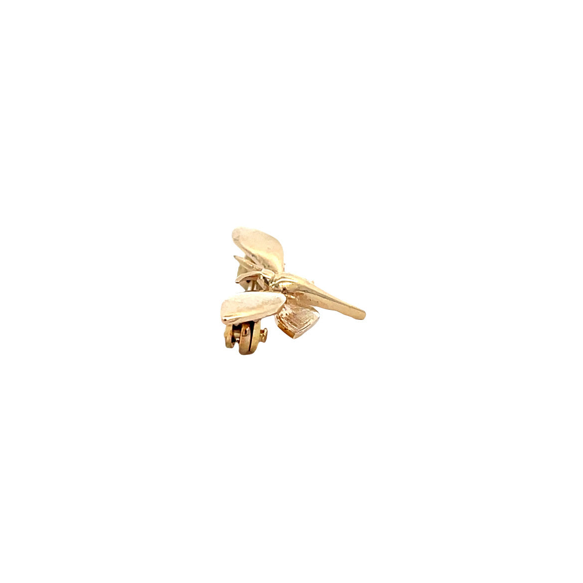 Golden vintage dragonfly brooch 14 kt