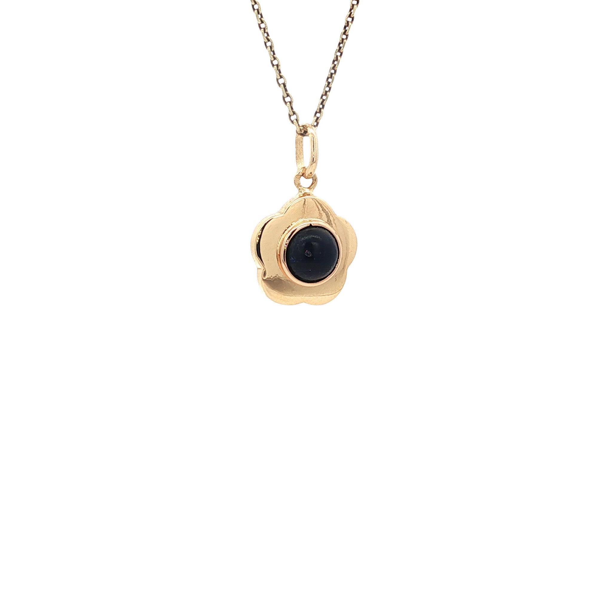 Gold pendant with lapis lazuli 18 kt