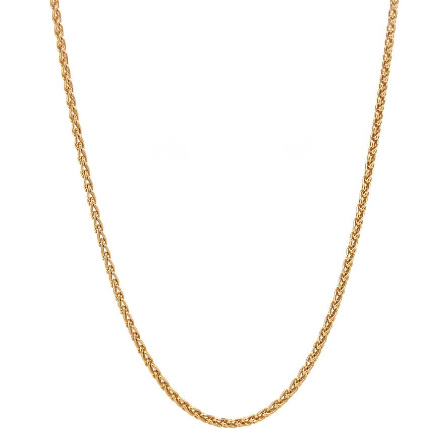 14 kt gold foxtail necklace