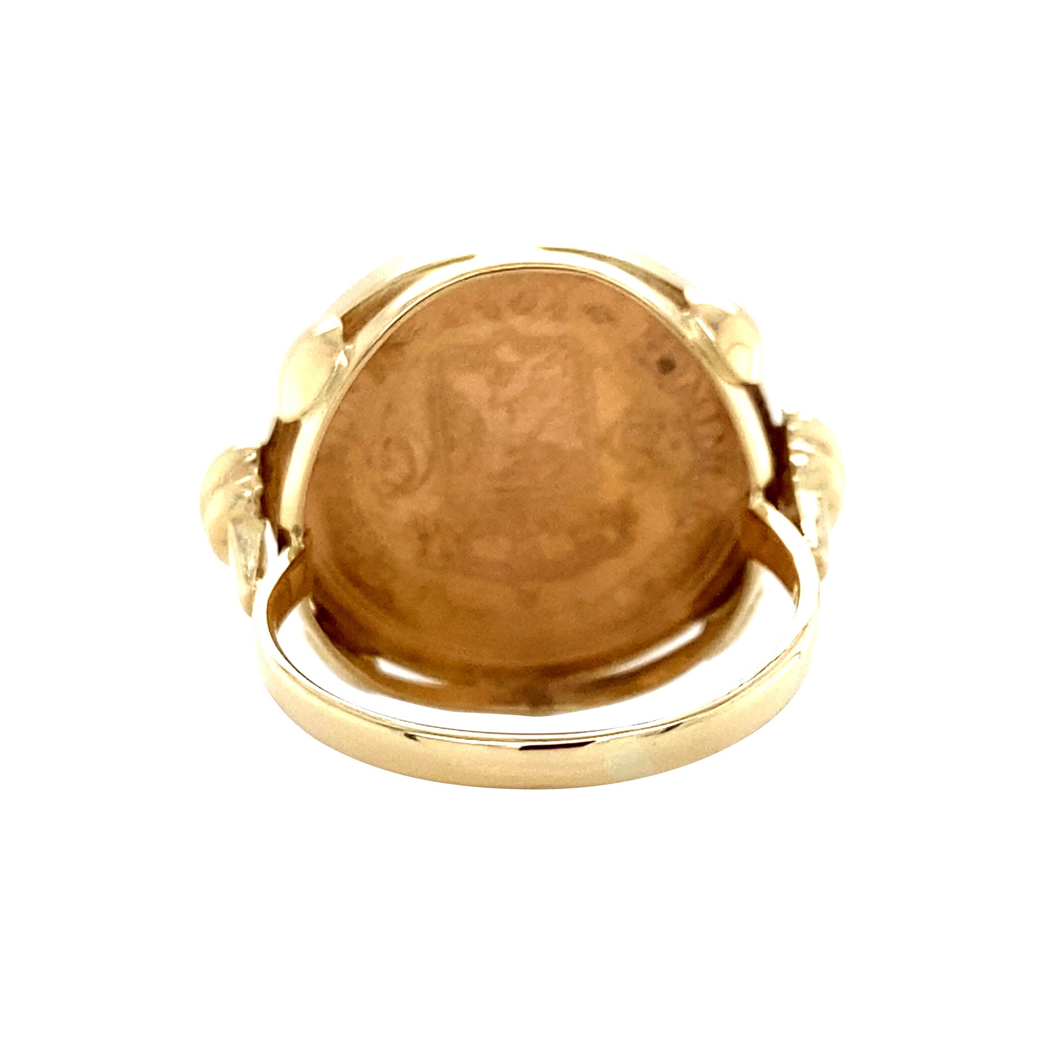 Gouden vintage munt ring 14 krt
