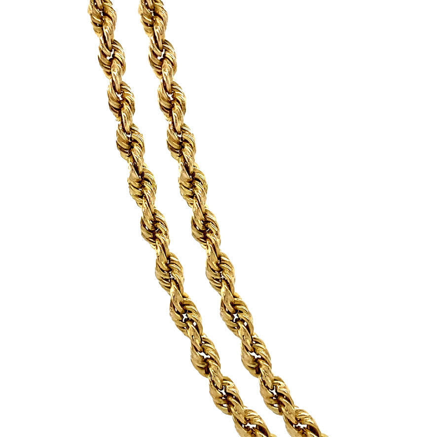 Gouden vintage koord collier 18 krt