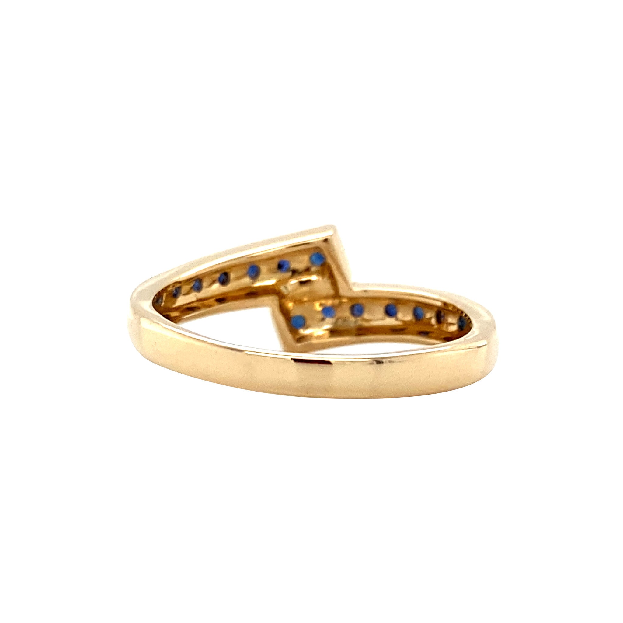 Gouden ring met saffier 18 krt