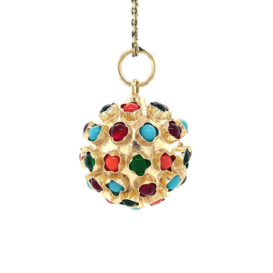 Gouden vintage sputnik hanger 14 kt