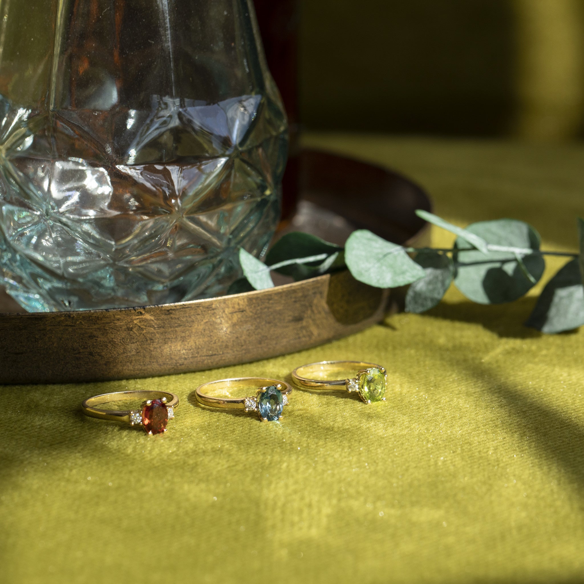 Grace ring 14 krt - Lime