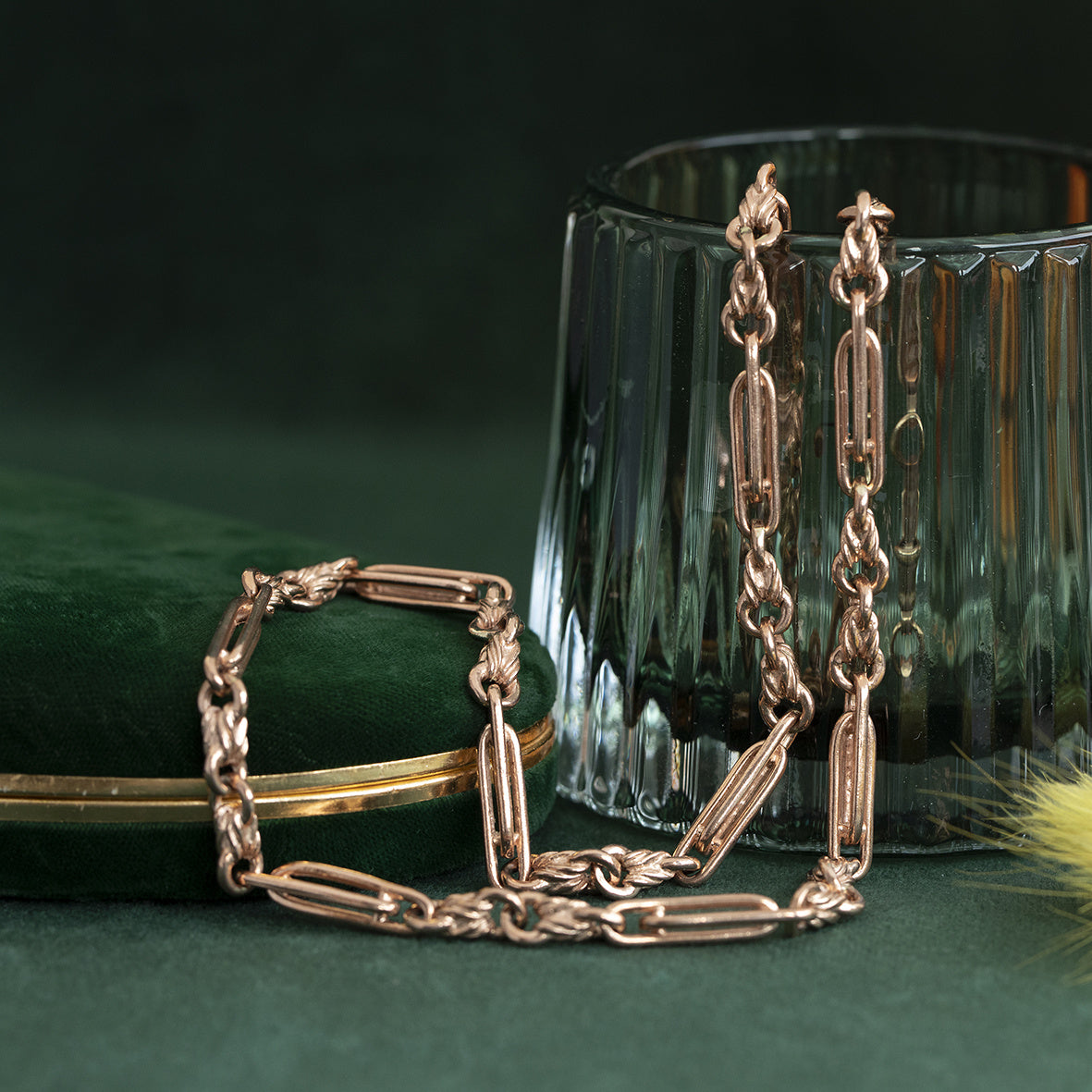 Rosé fantasie collier 8 krt