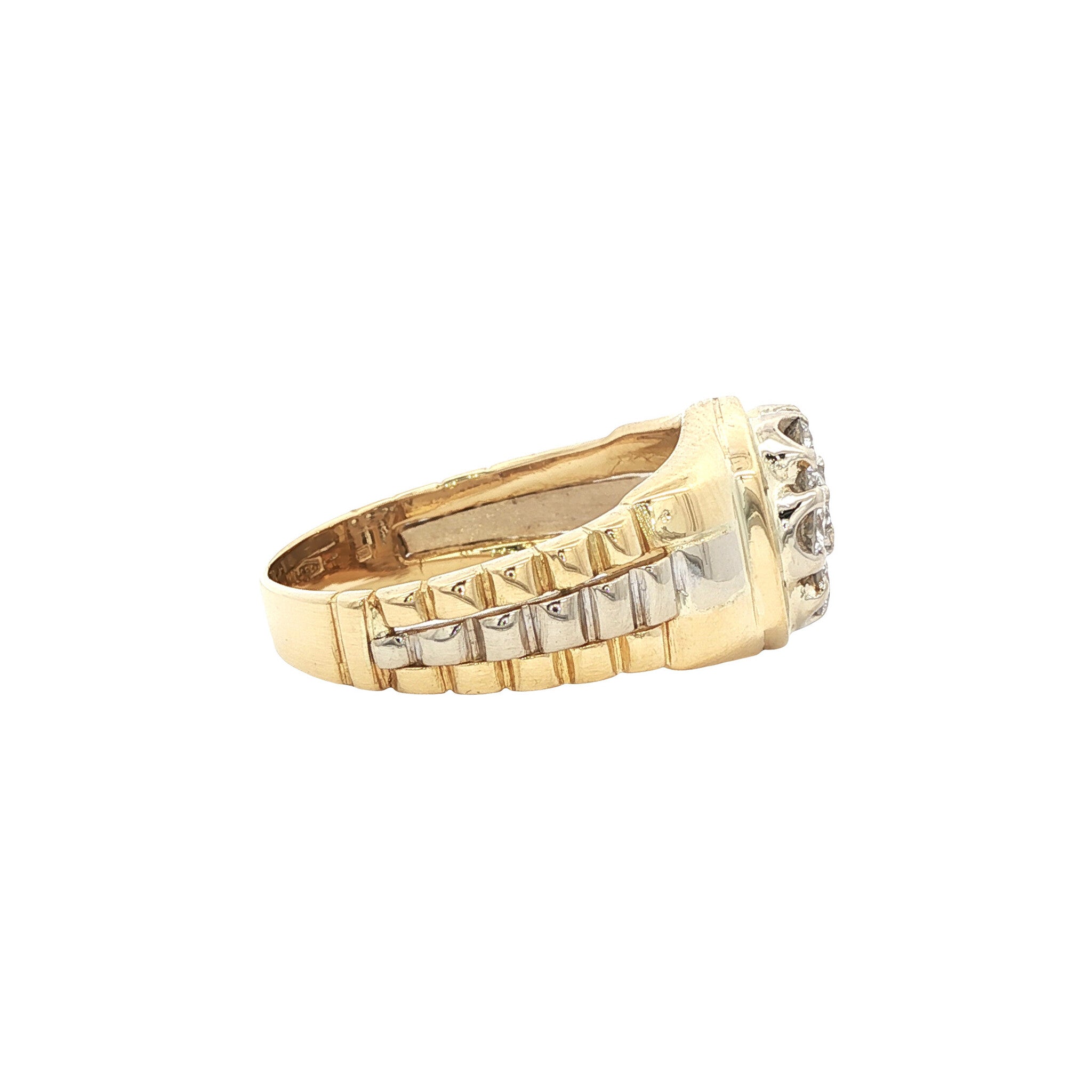 Gouden ring met diamant 18 kt