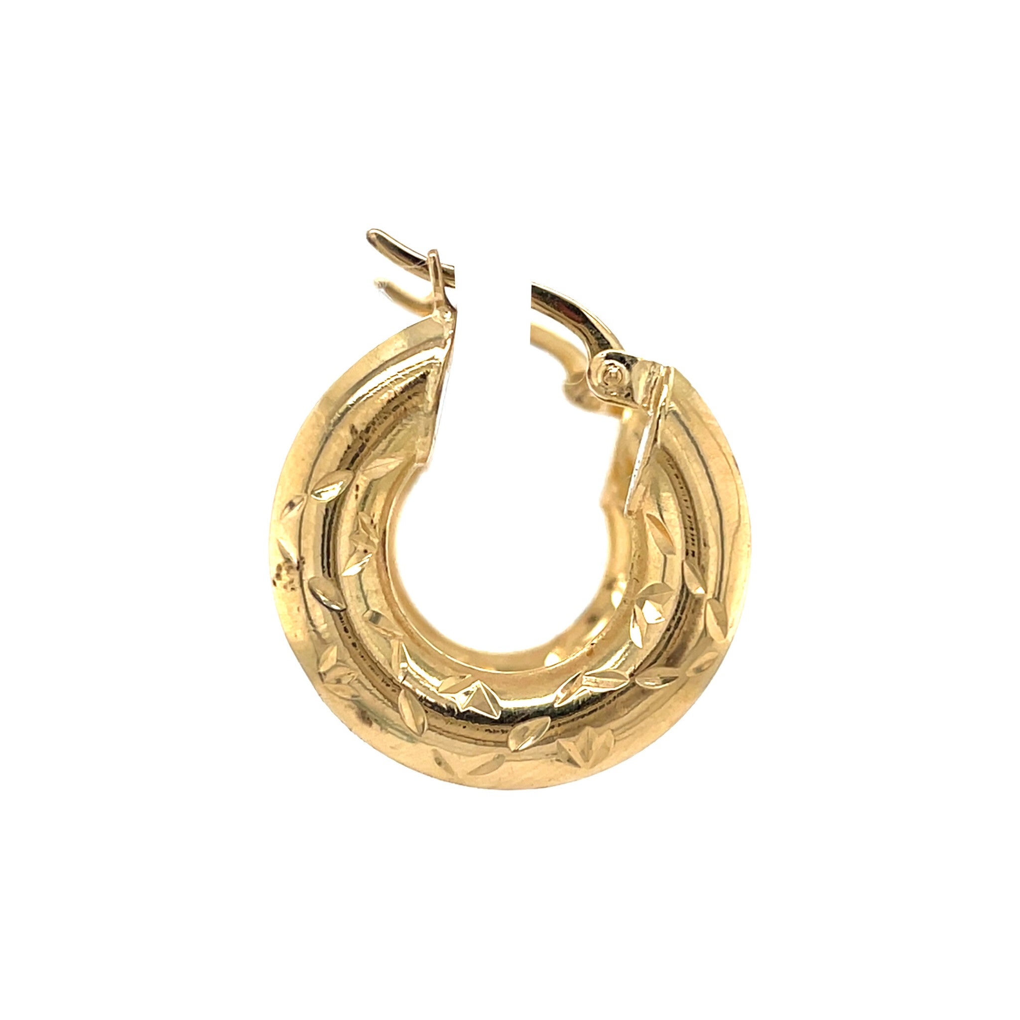 Gold vintage fantasy earrings 18 kt