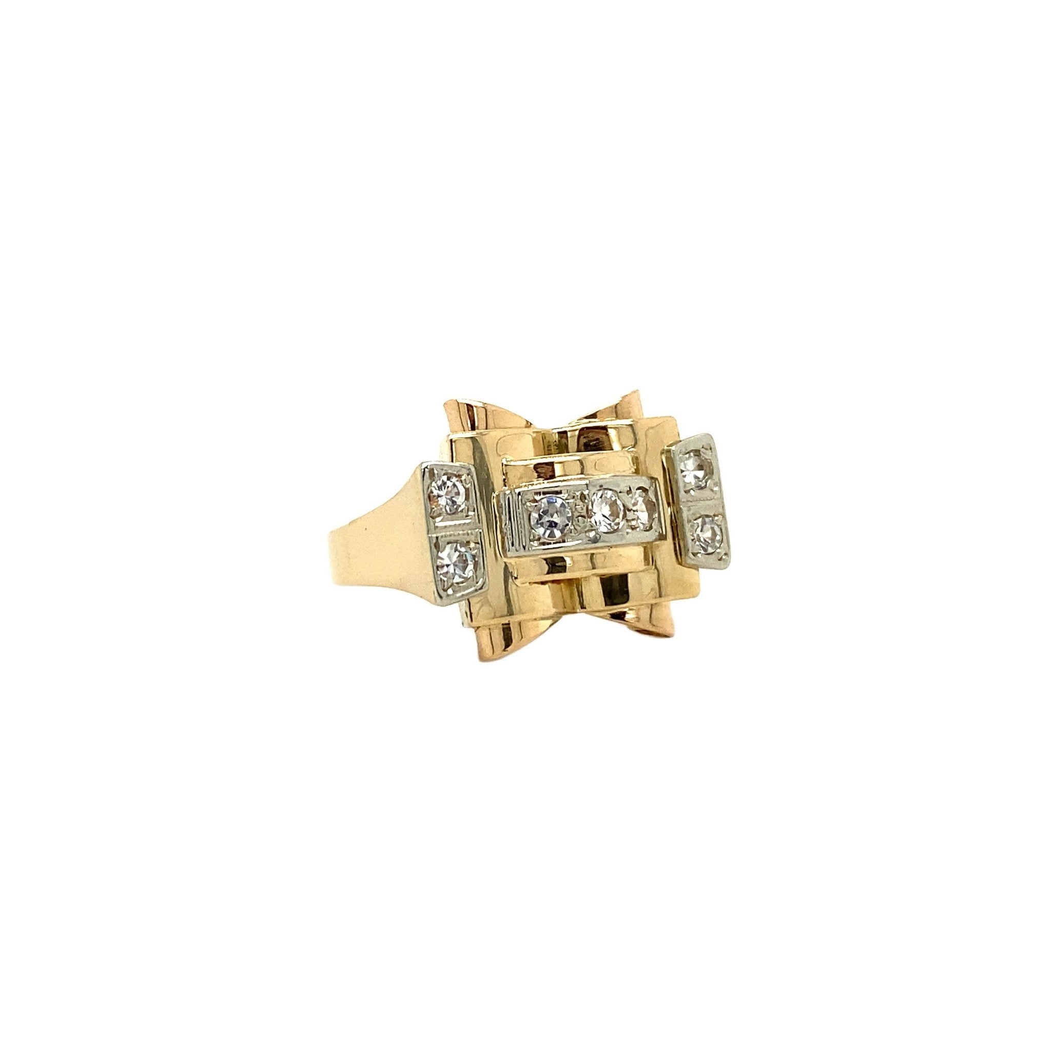 Gouden ring met diamant 18 krt